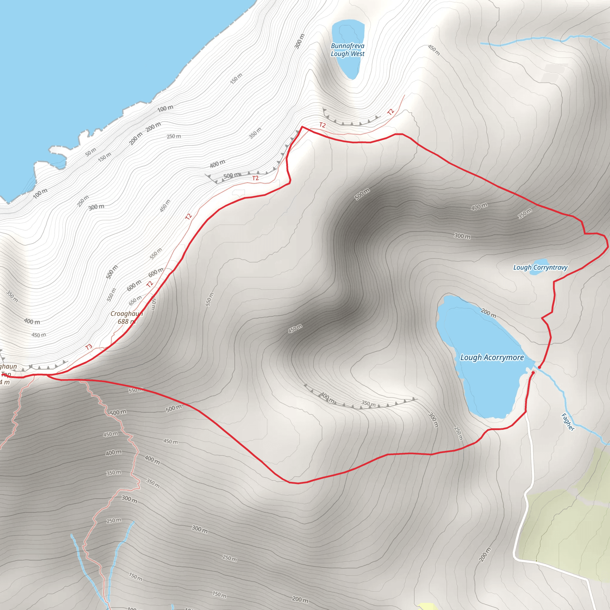 Croughan Ridge Loop mobile static map