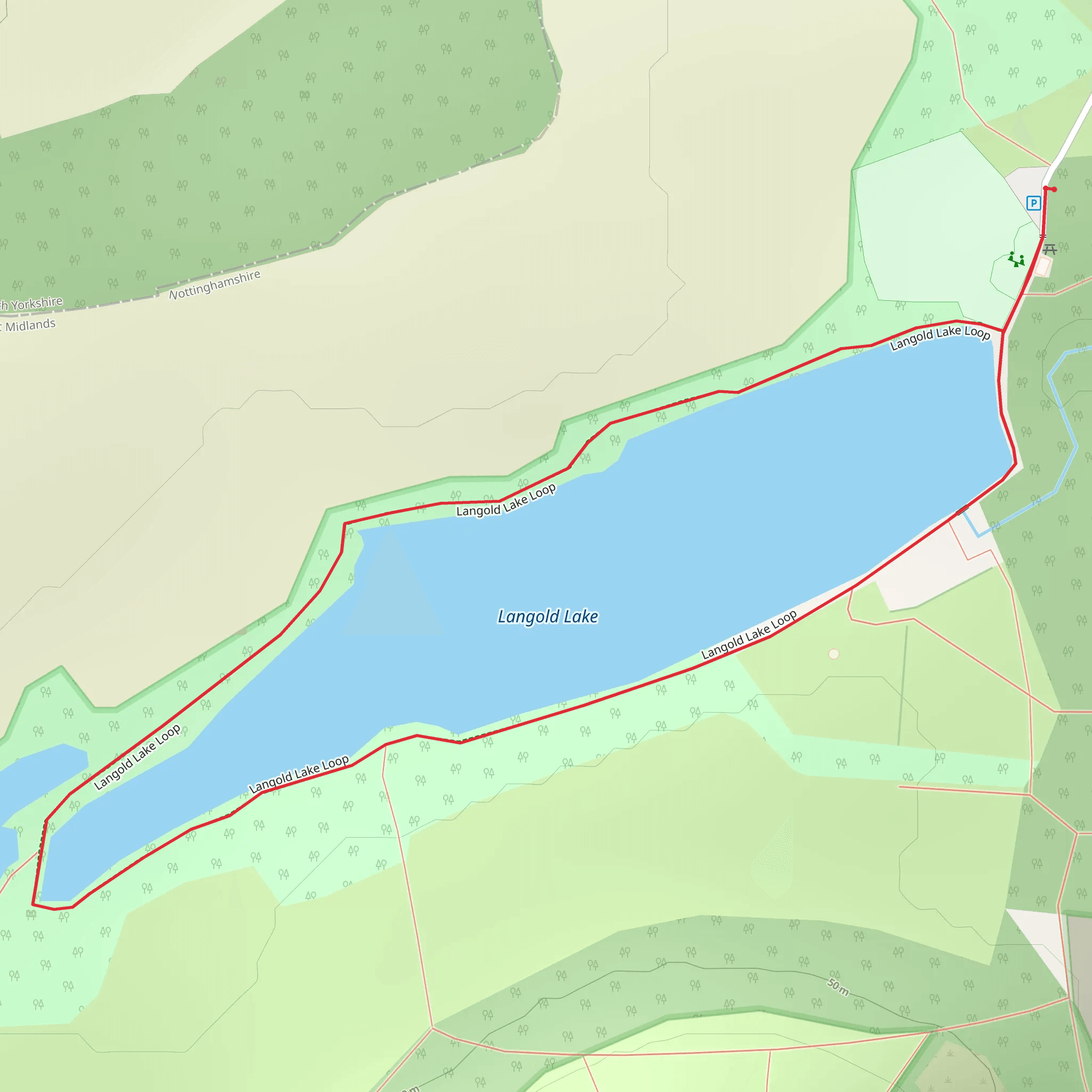 Langold Lake Loop mobile static map