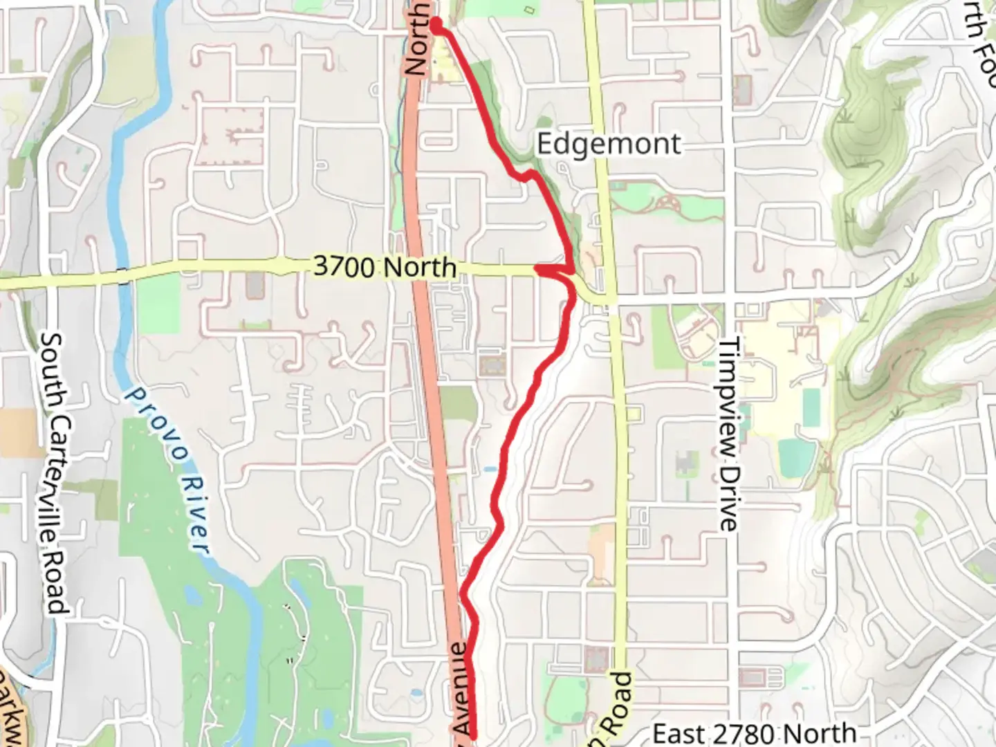 An image depicting the trail Lover's Lane and its surrounding area.