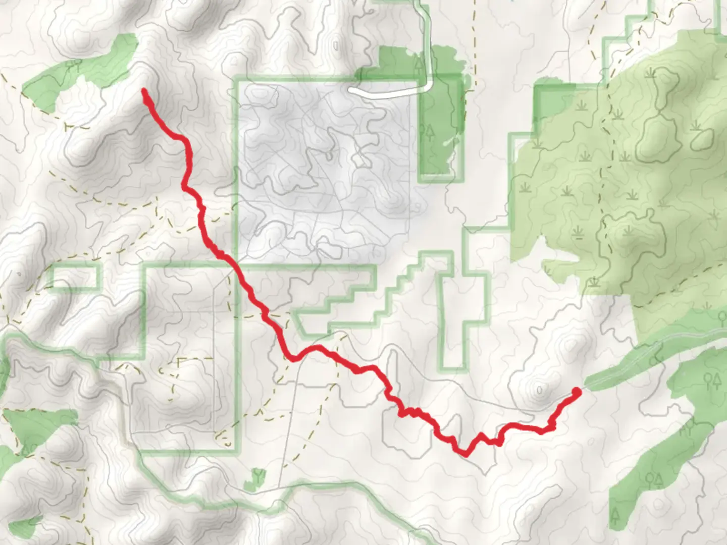 An image depicting the trail Lookout Connector Trail and its surrounding area.