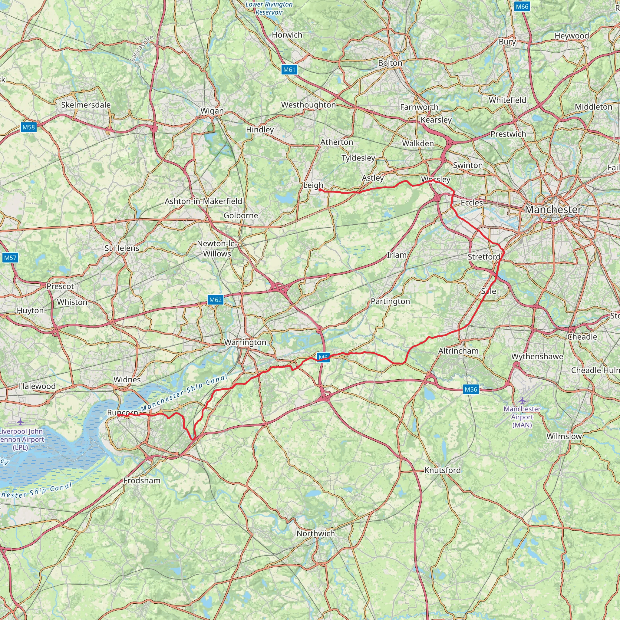 Bridgewater Way mobile static map