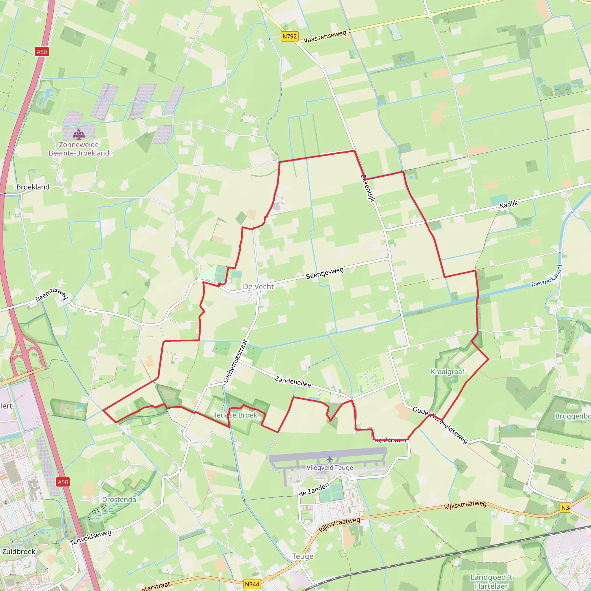 Avervoorderpad Loop mobile static map