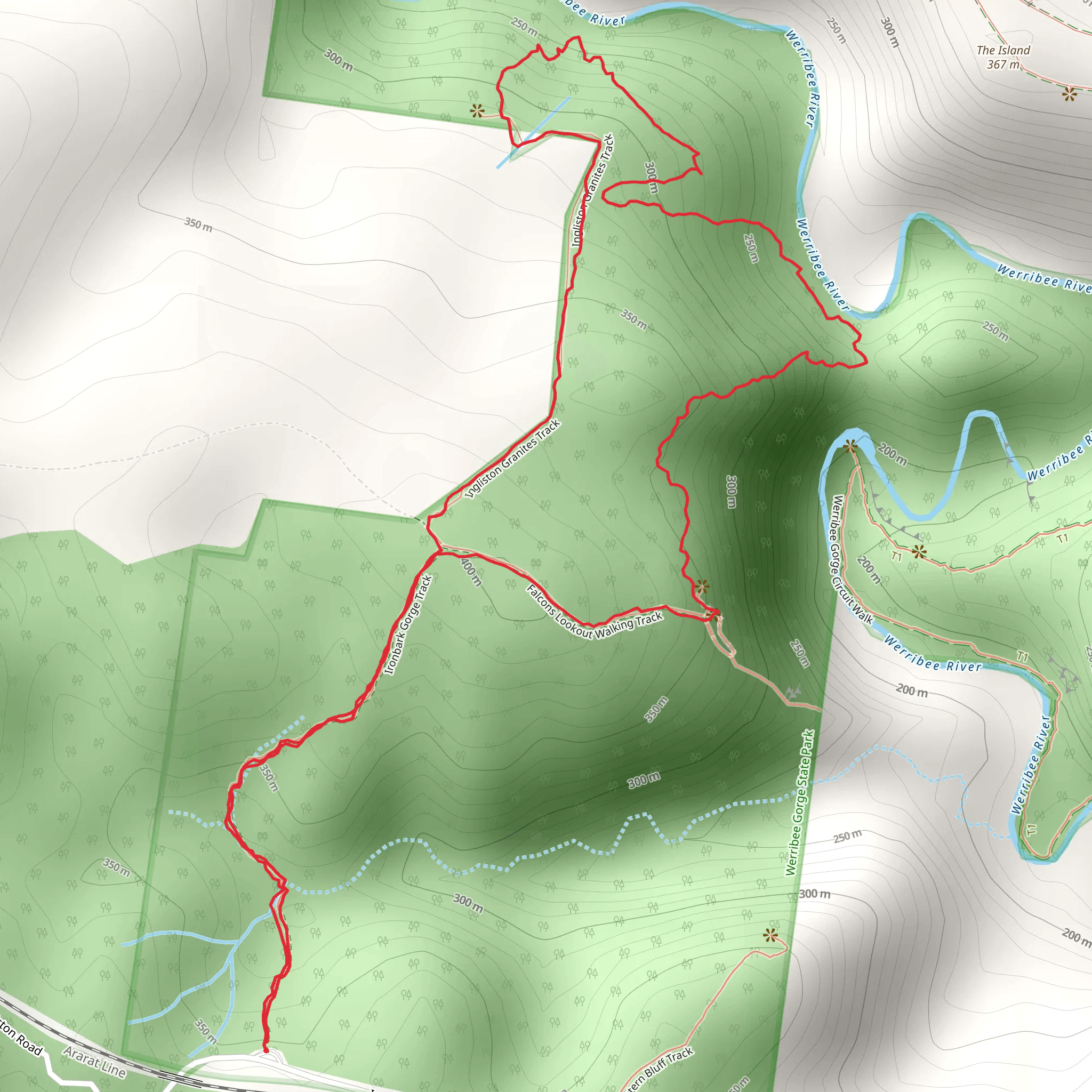 Ingliston Granites and Falcons Circuit mobile static map