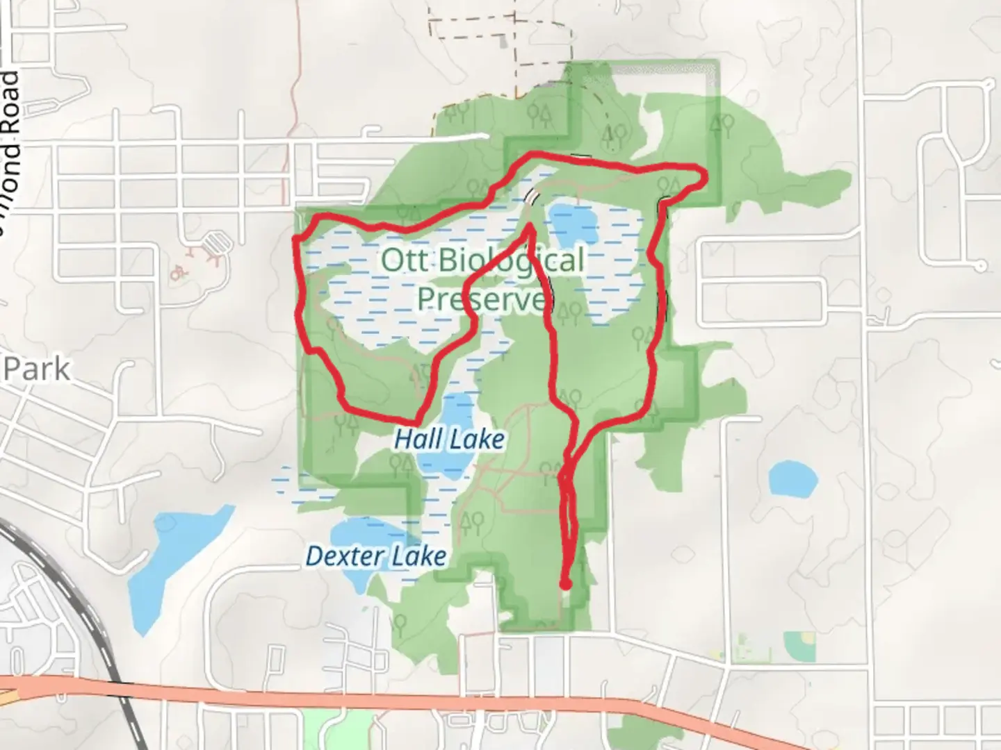 An image depicting the trail North Country and Calhoun County Trailway Loop Trail and its surrounding area.