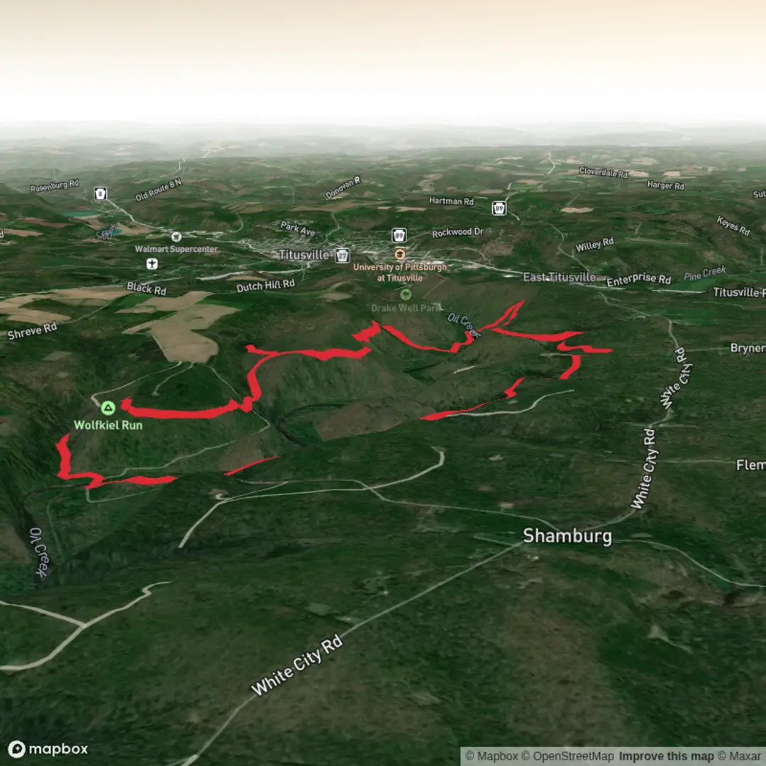 An image depicting the trail Boughton Falls, Miller Falls, Lower Miller Falls Loop and its surrounding area.