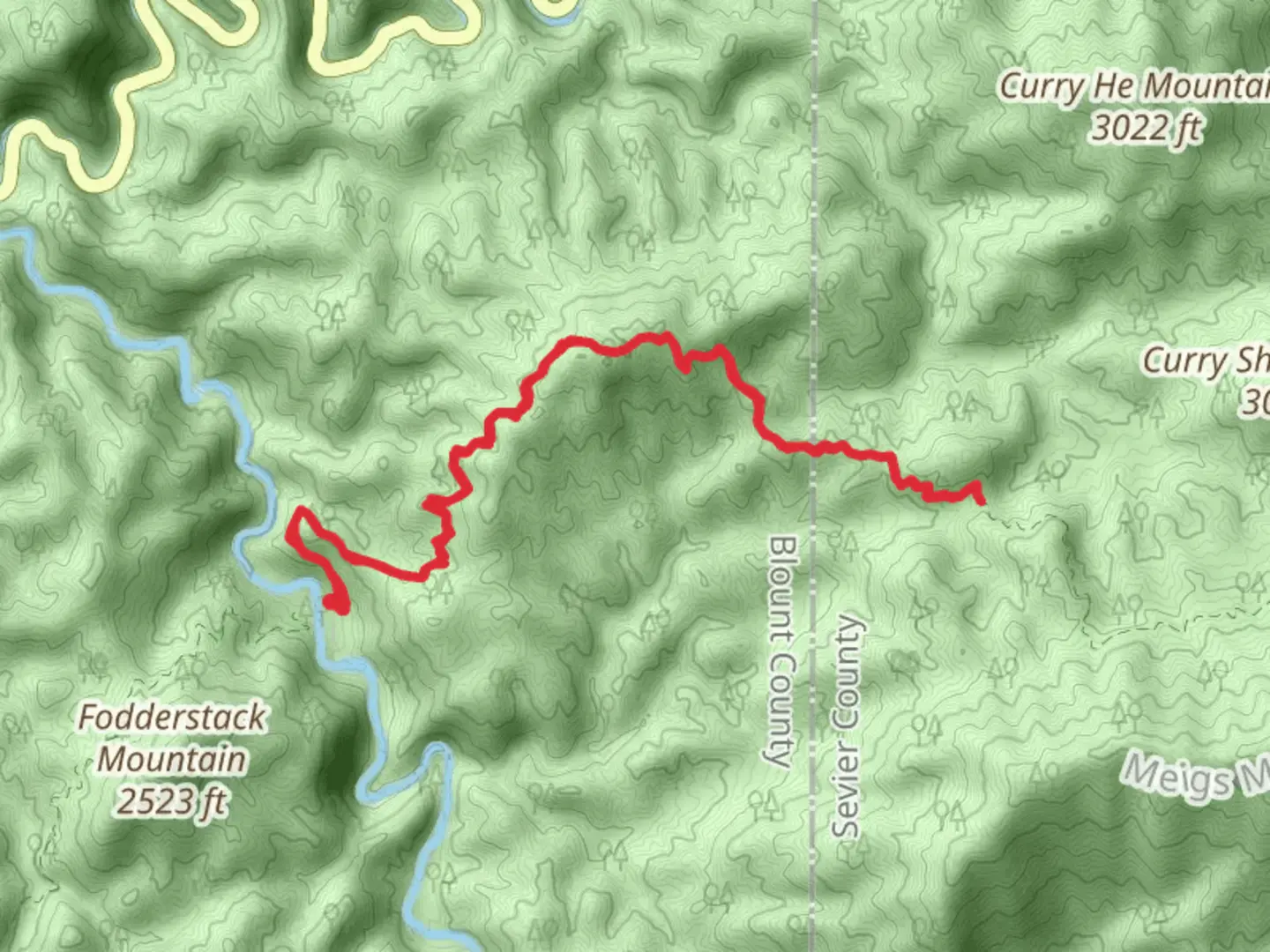 An image depicting the trail Buckhorn Gap via Lumber Ridge Trail - Tremont and its surrounding area.