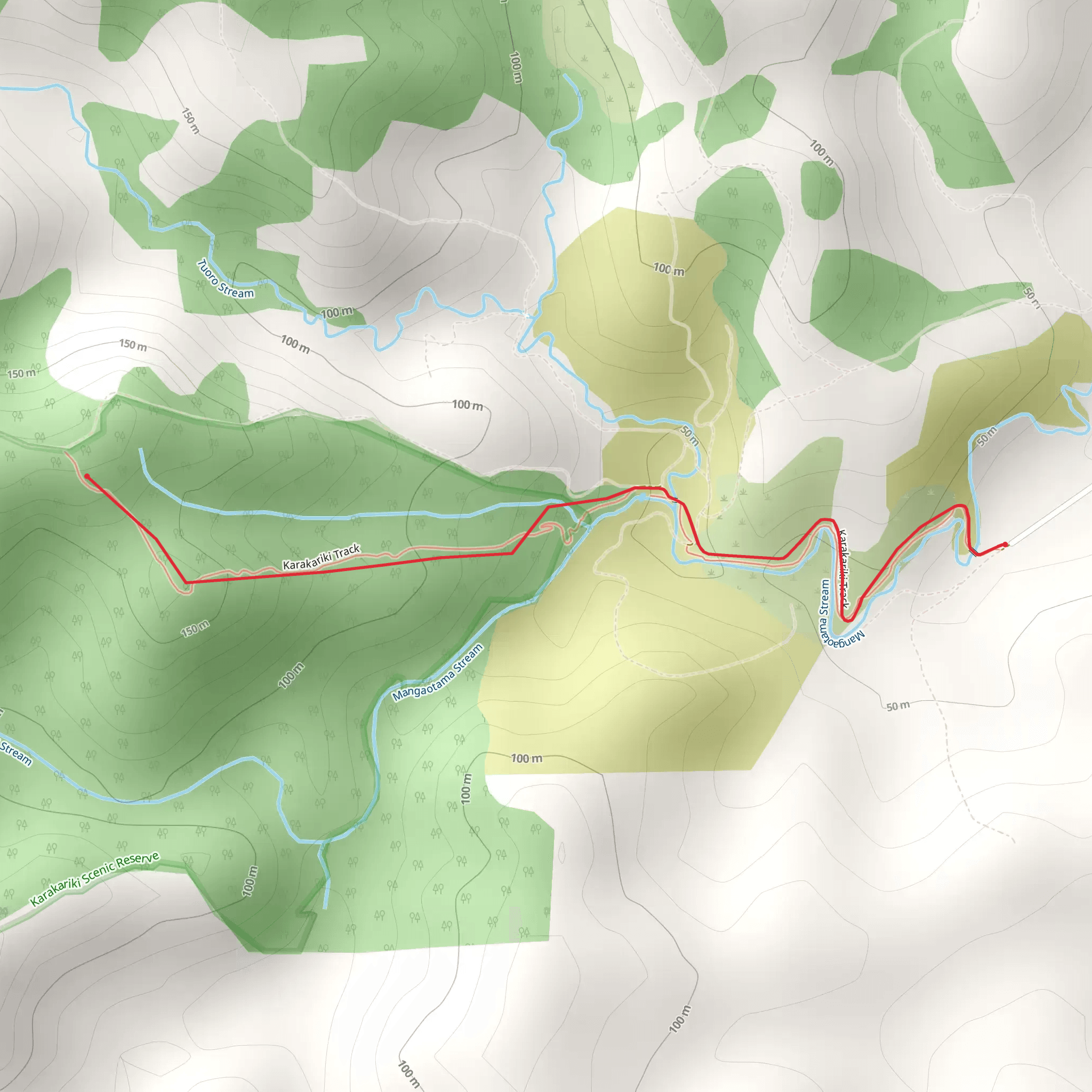 Karakariki Track mobile static map