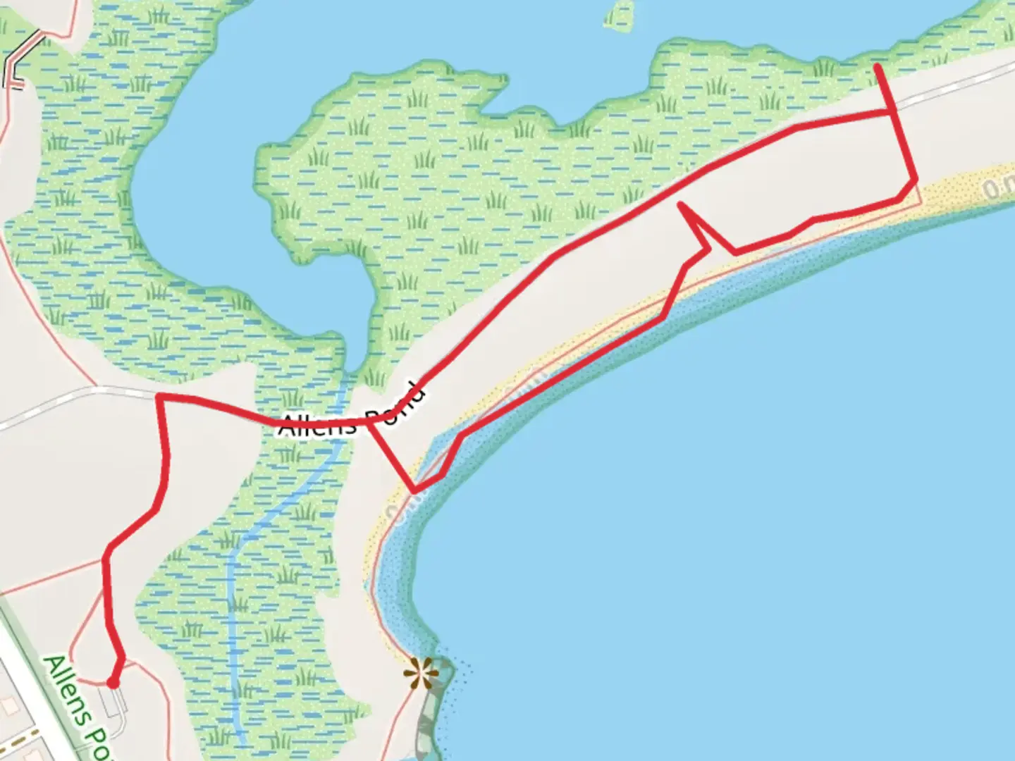 An image depicting the trail Little Beach and its surrounding area.