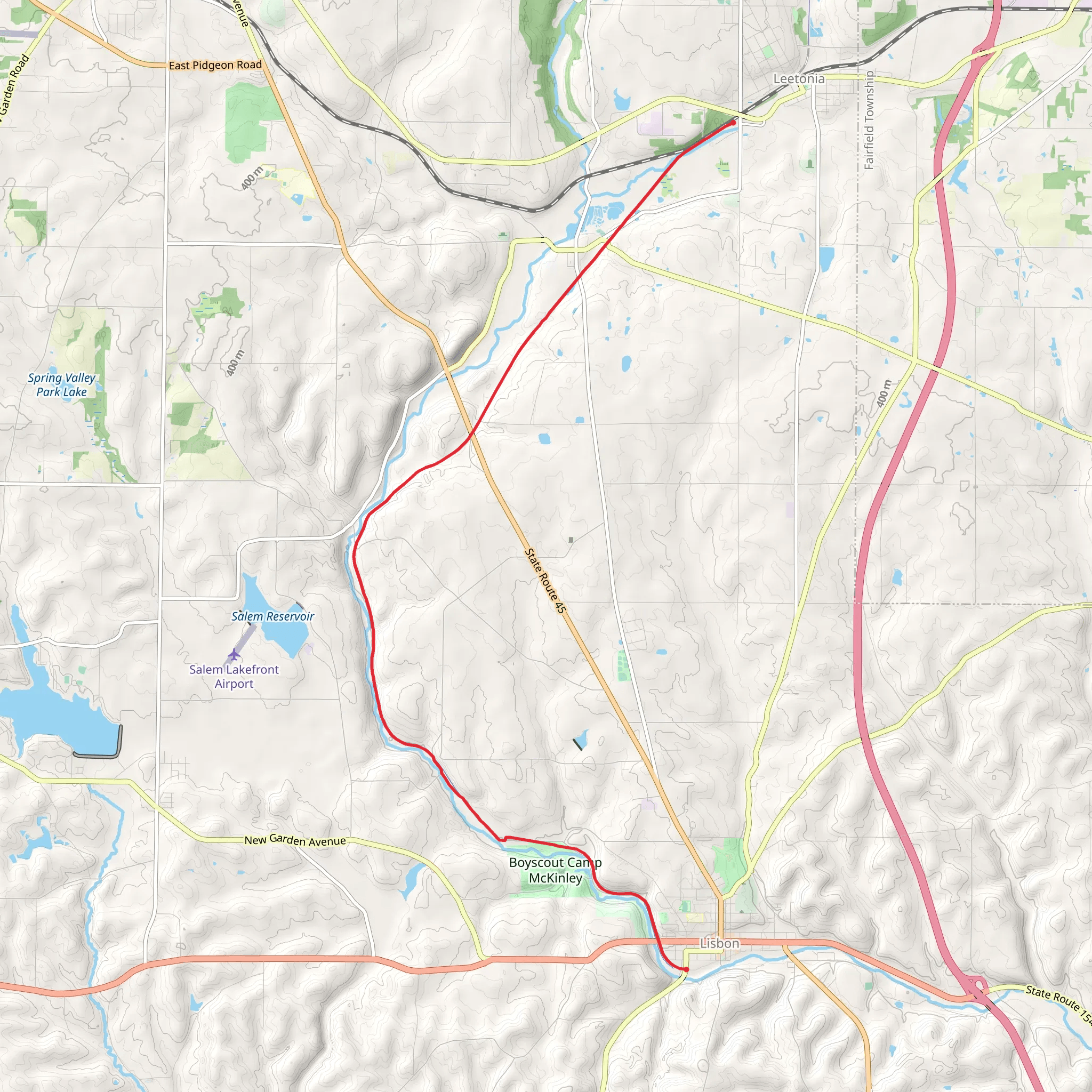 Little Beaver Creek Greenway mobile static map
