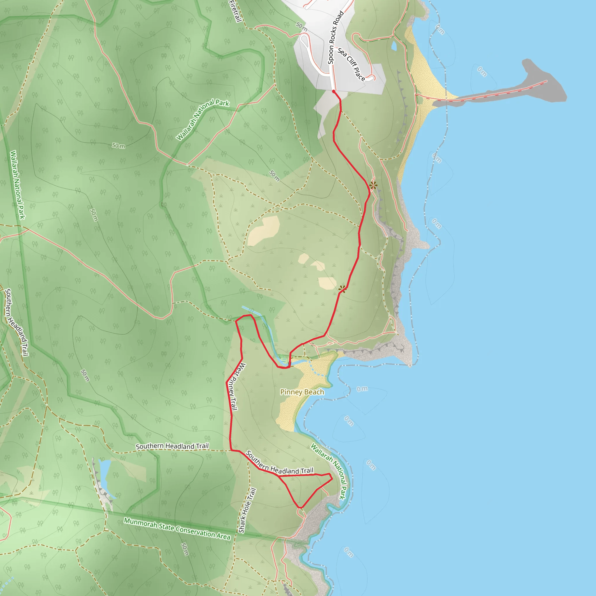 Coastal Track mobile static map
