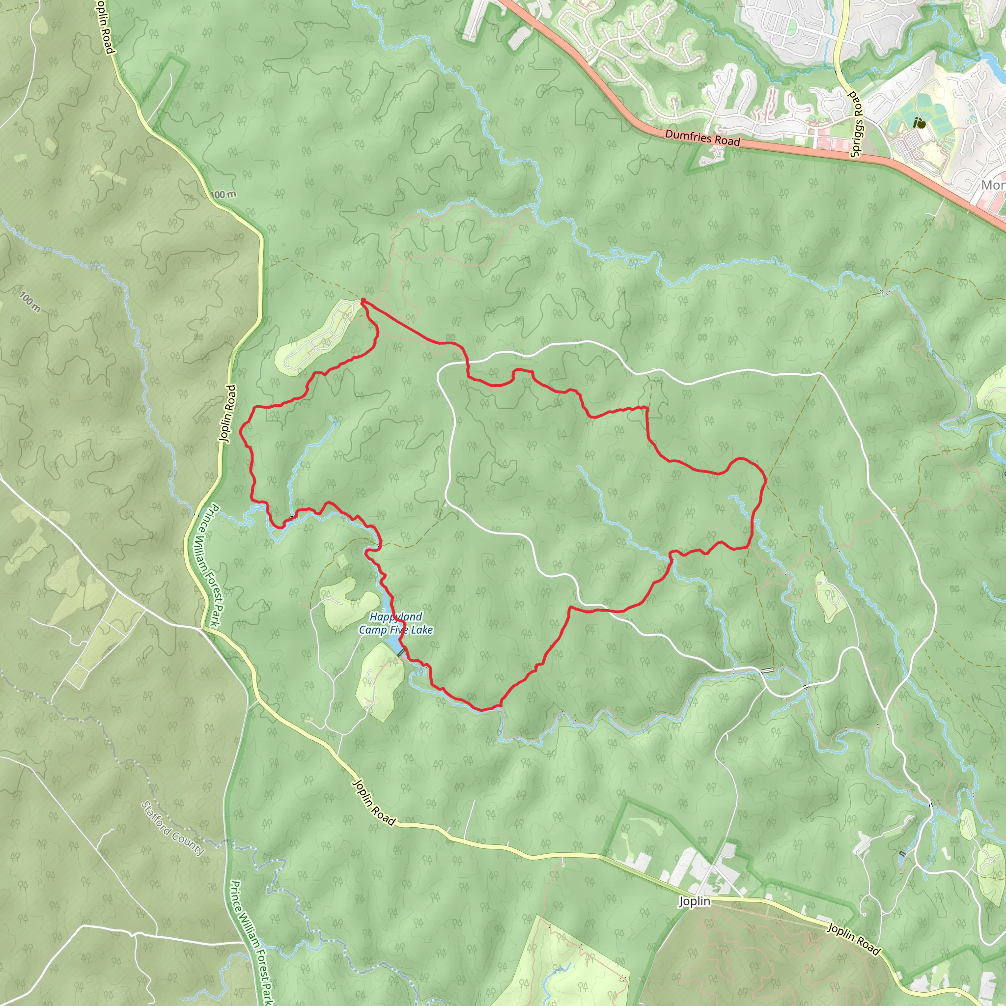 South Valley Trail and High Meadows Loop Trail mobile static map