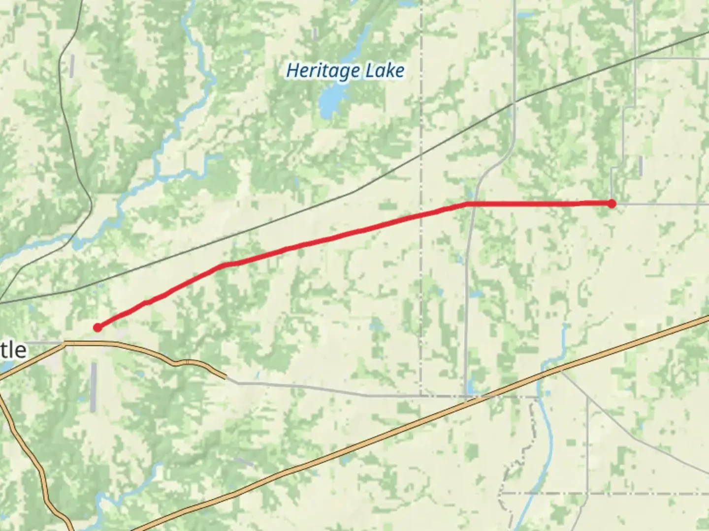 An image depicting the trail Vandalia Trail and its surrounding area.