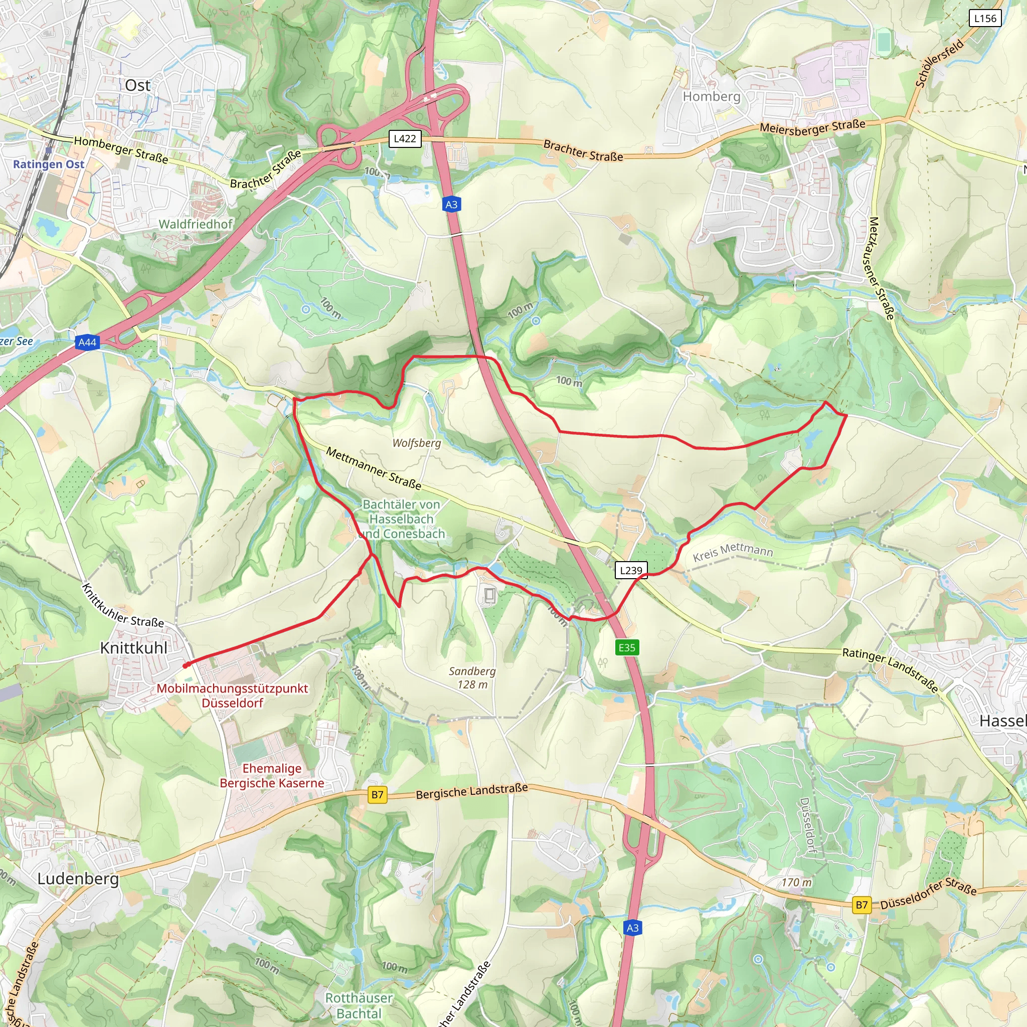Hackenbergweg Loop mobile static map