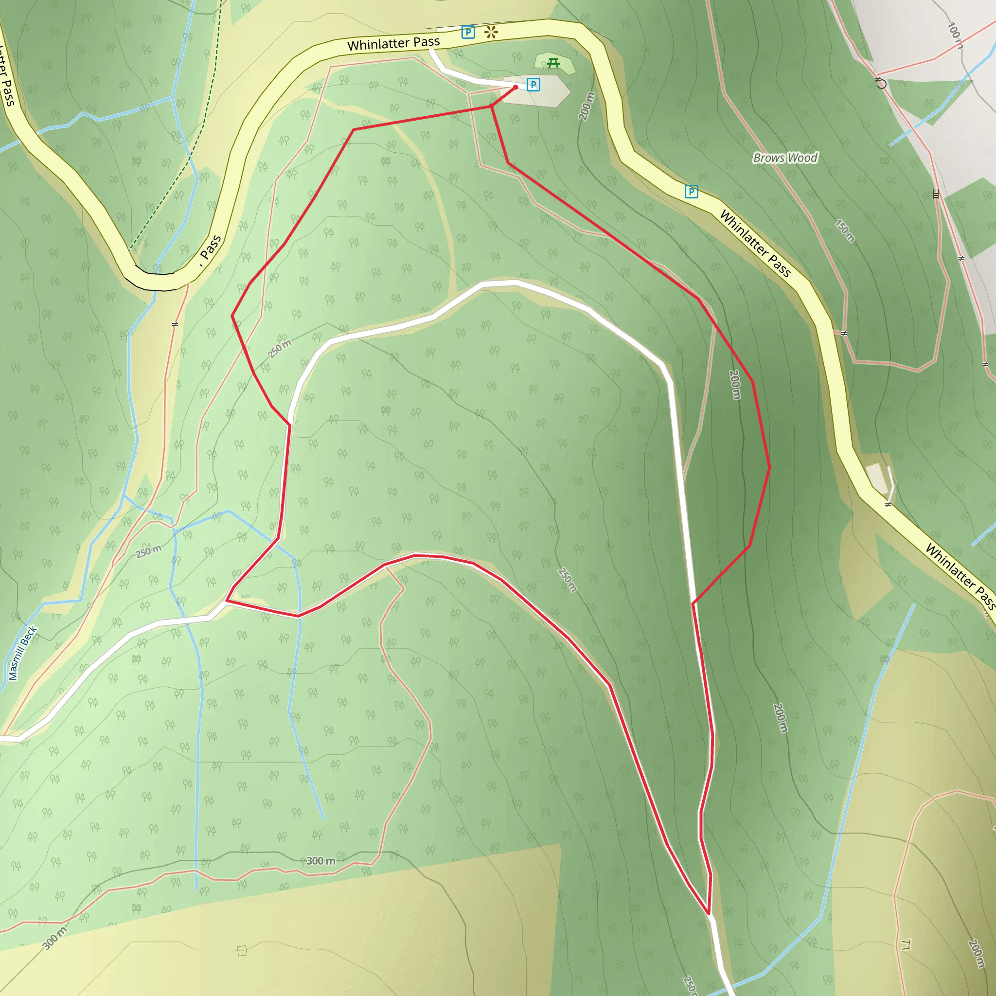 Masmill Beck Trail mobile static map