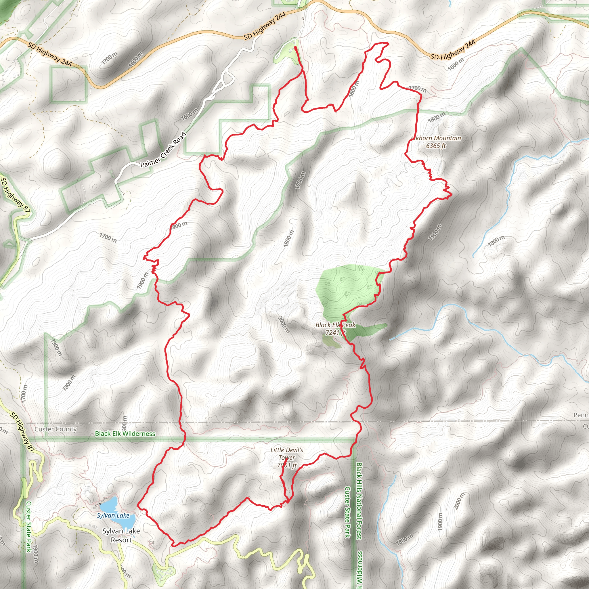 Lost Cabin Loop mobile static map