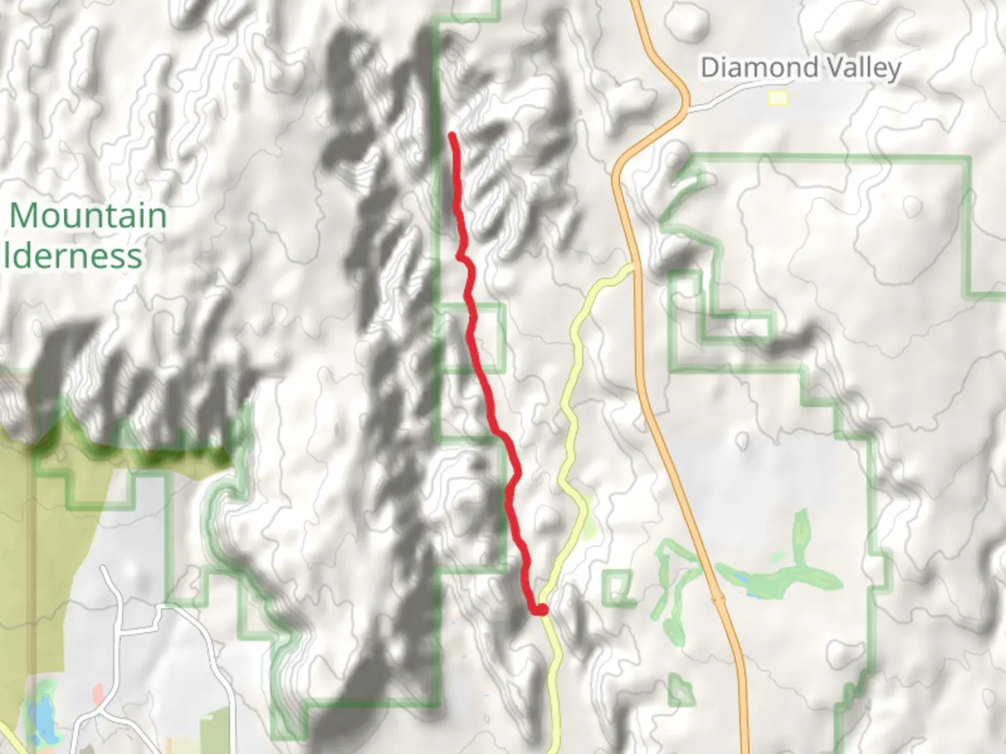 An image depicting the trail West Canyon Road and its surrounding area.