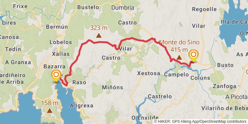 Camino del Norte stage 48 Map