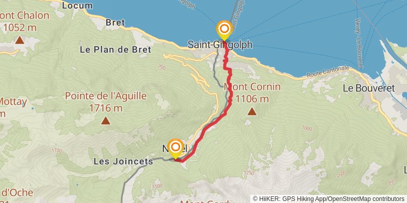 Alpenpässe-Weg stage 33 Map