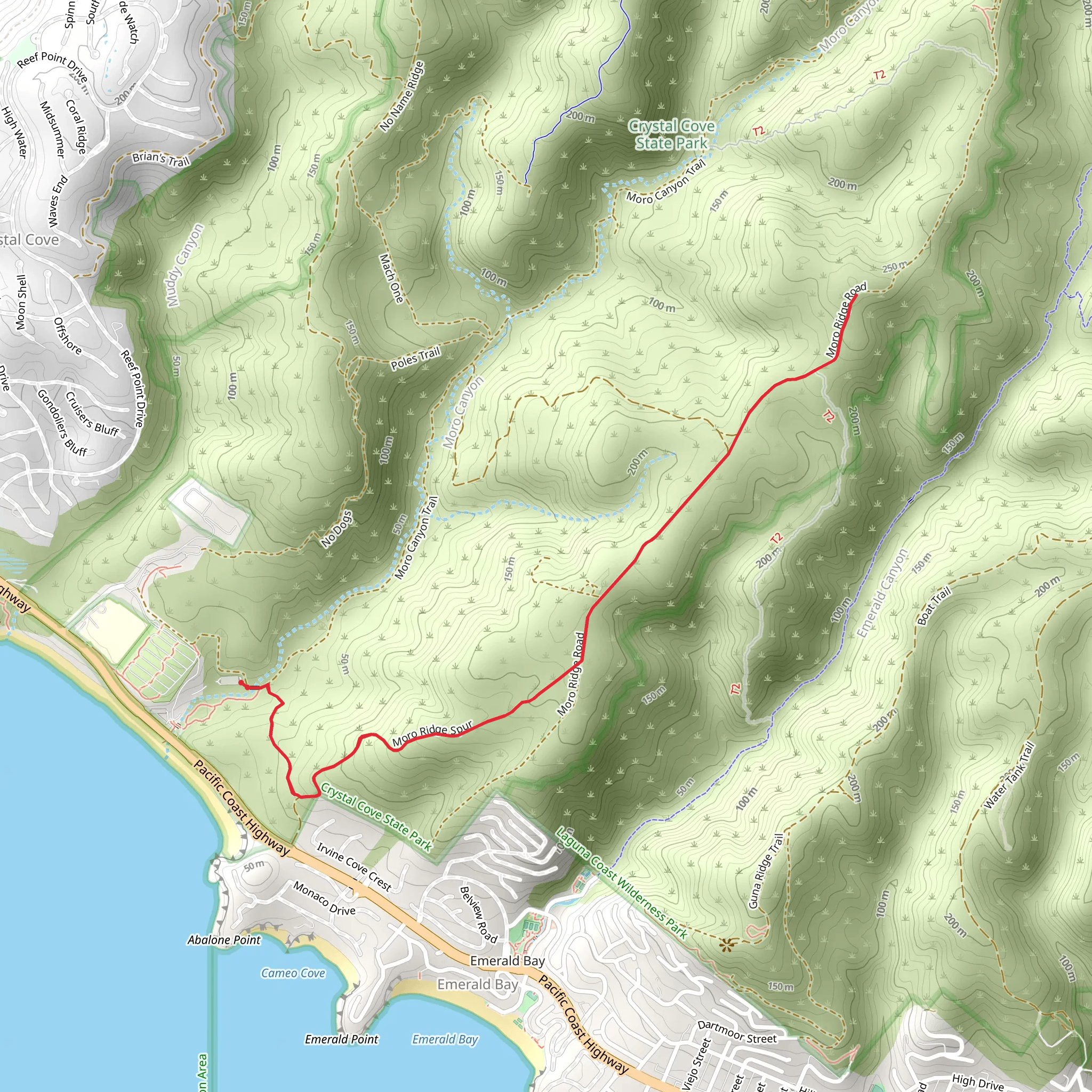 Lower Moro Campground mobile static map