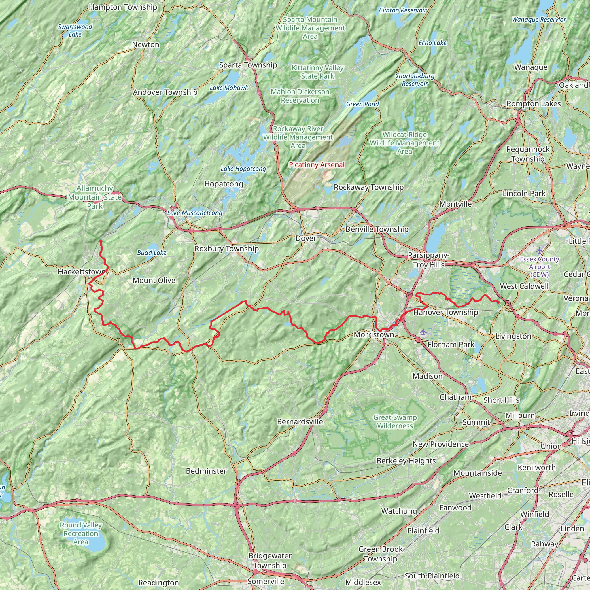 Patriots Path mobile static map