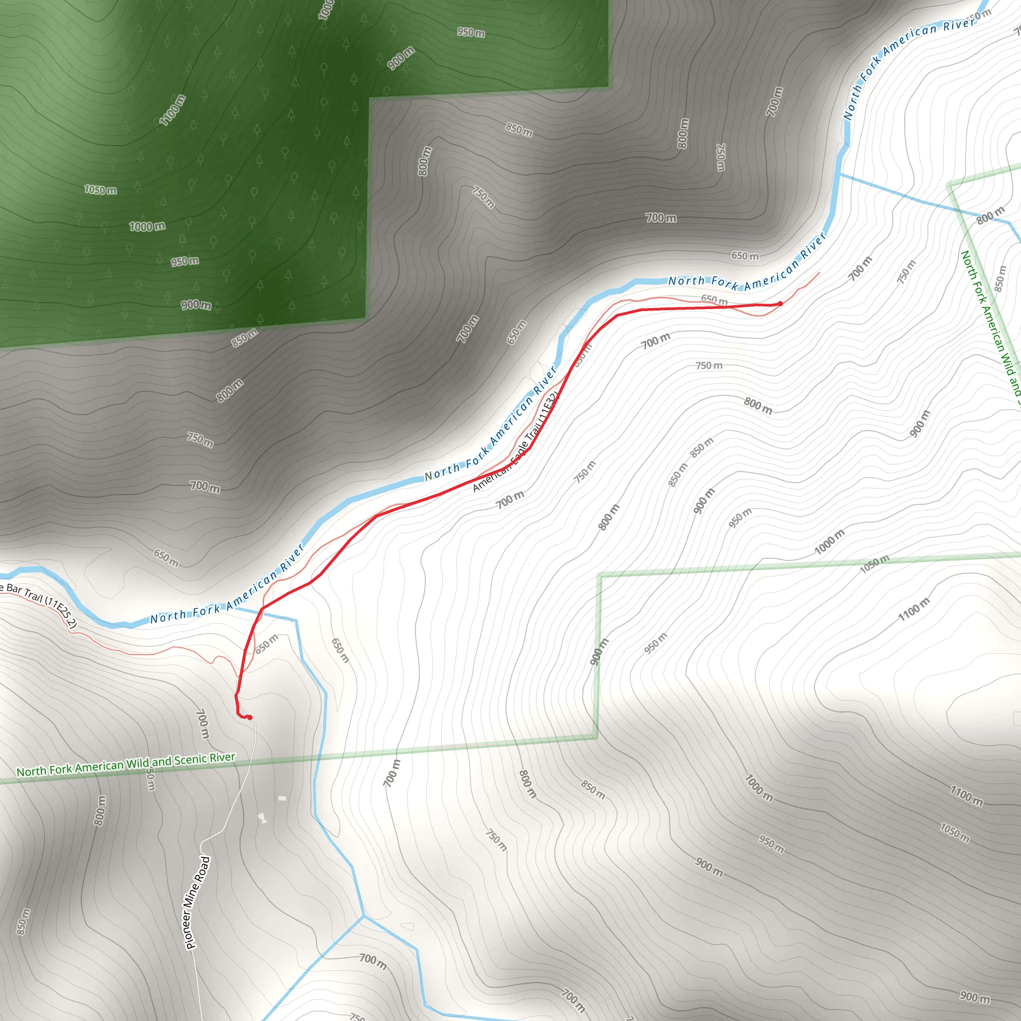 American Eagle Trail mobile static map