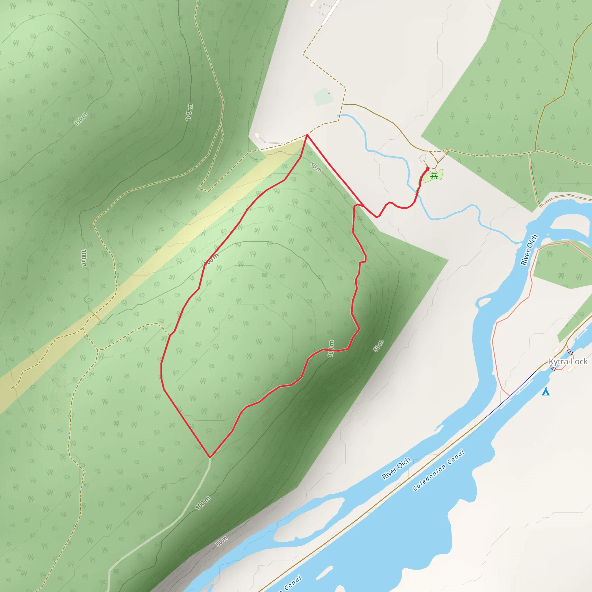 Torr Dhuin Loop - Auchterawe mobile static map