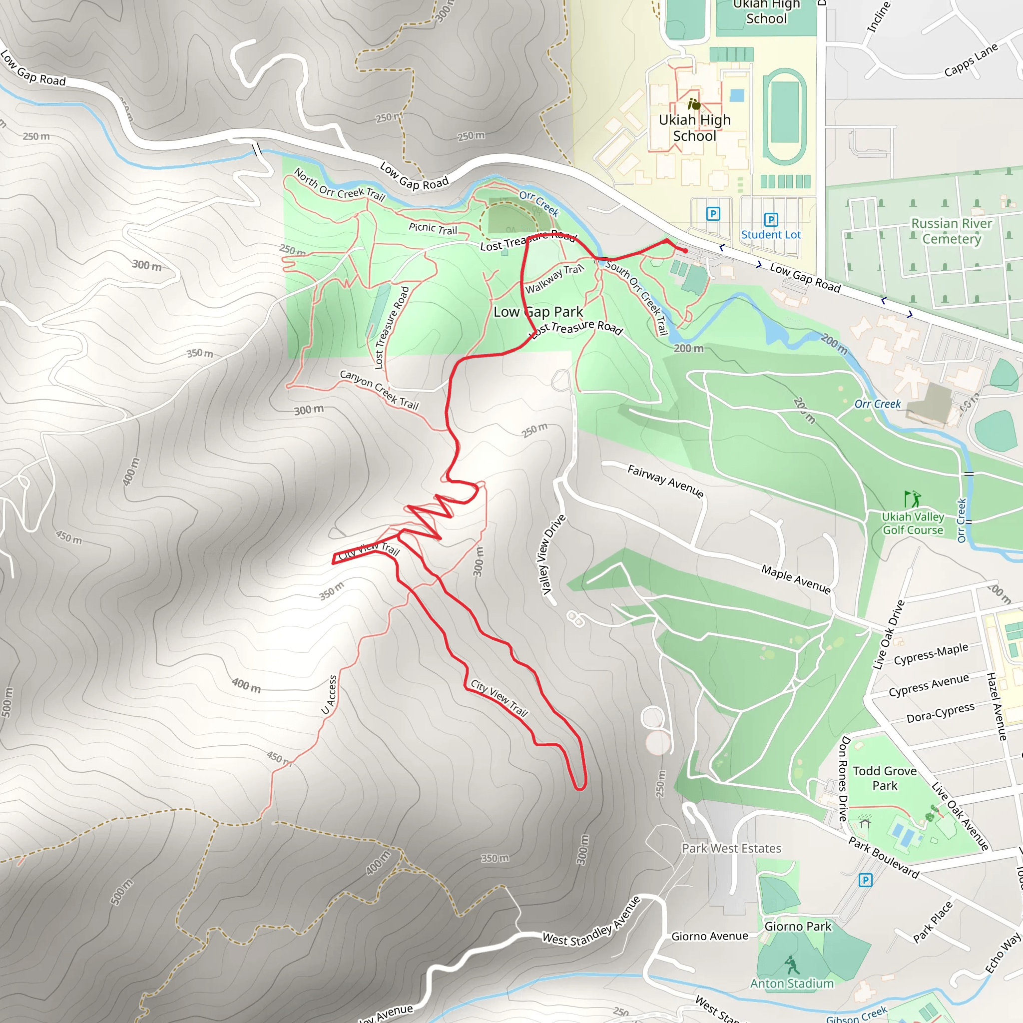 City View Loop Trail from Lost Treasure Road mobile static map