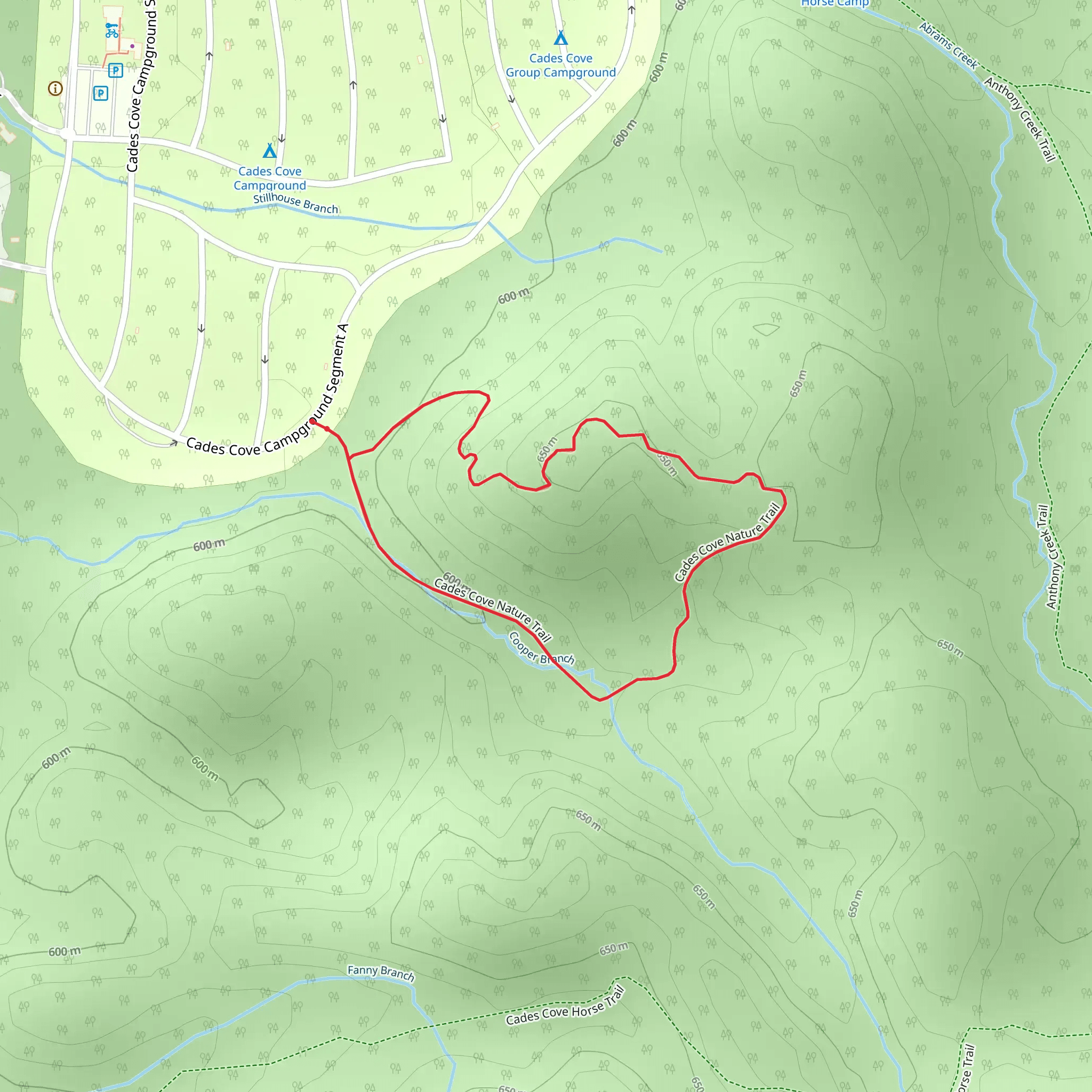 Cades Cove Nature Trail mobile static map