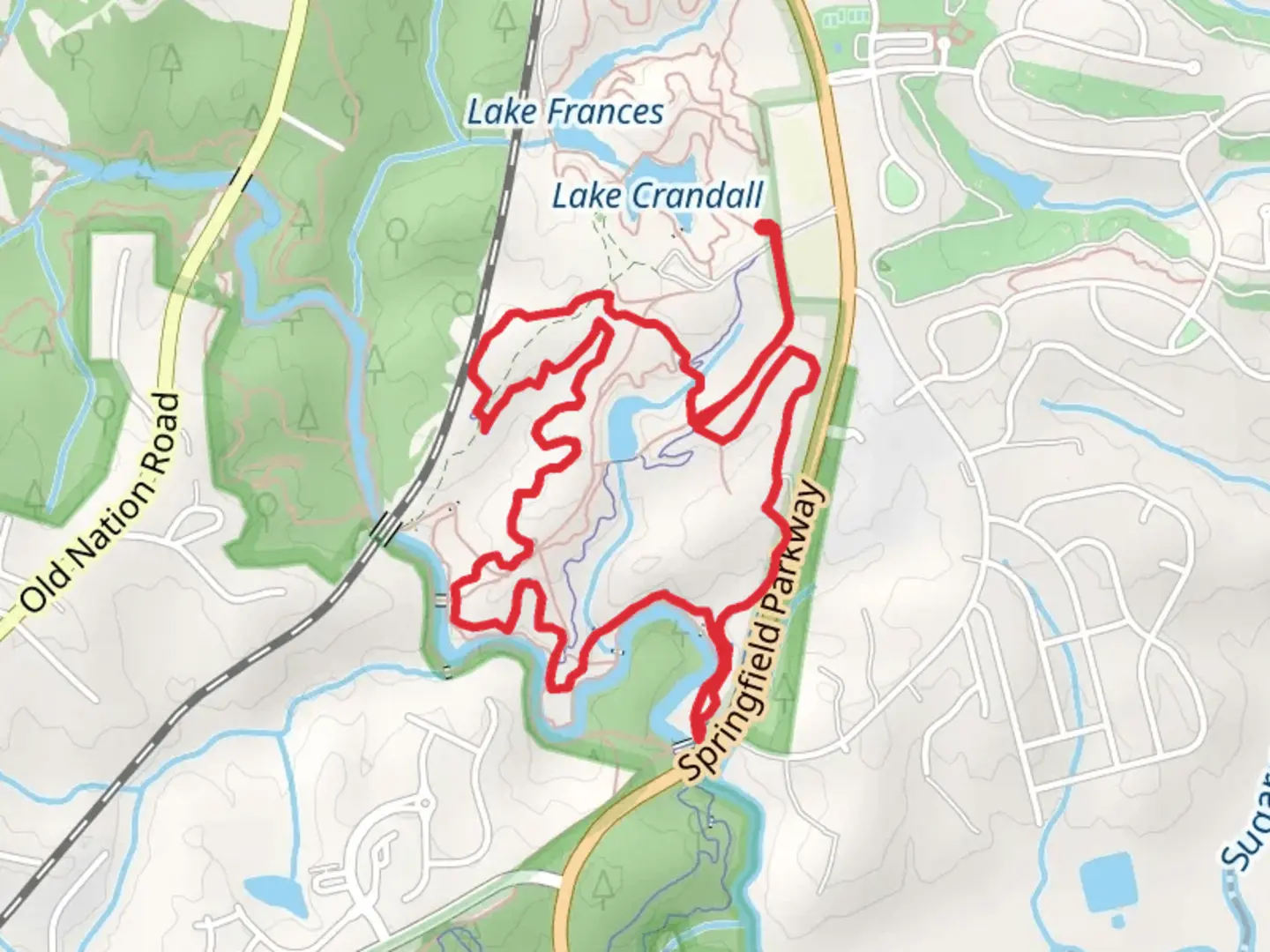 An image depicting the trail Mill Pond and Prairie Loop and its surrounding area.