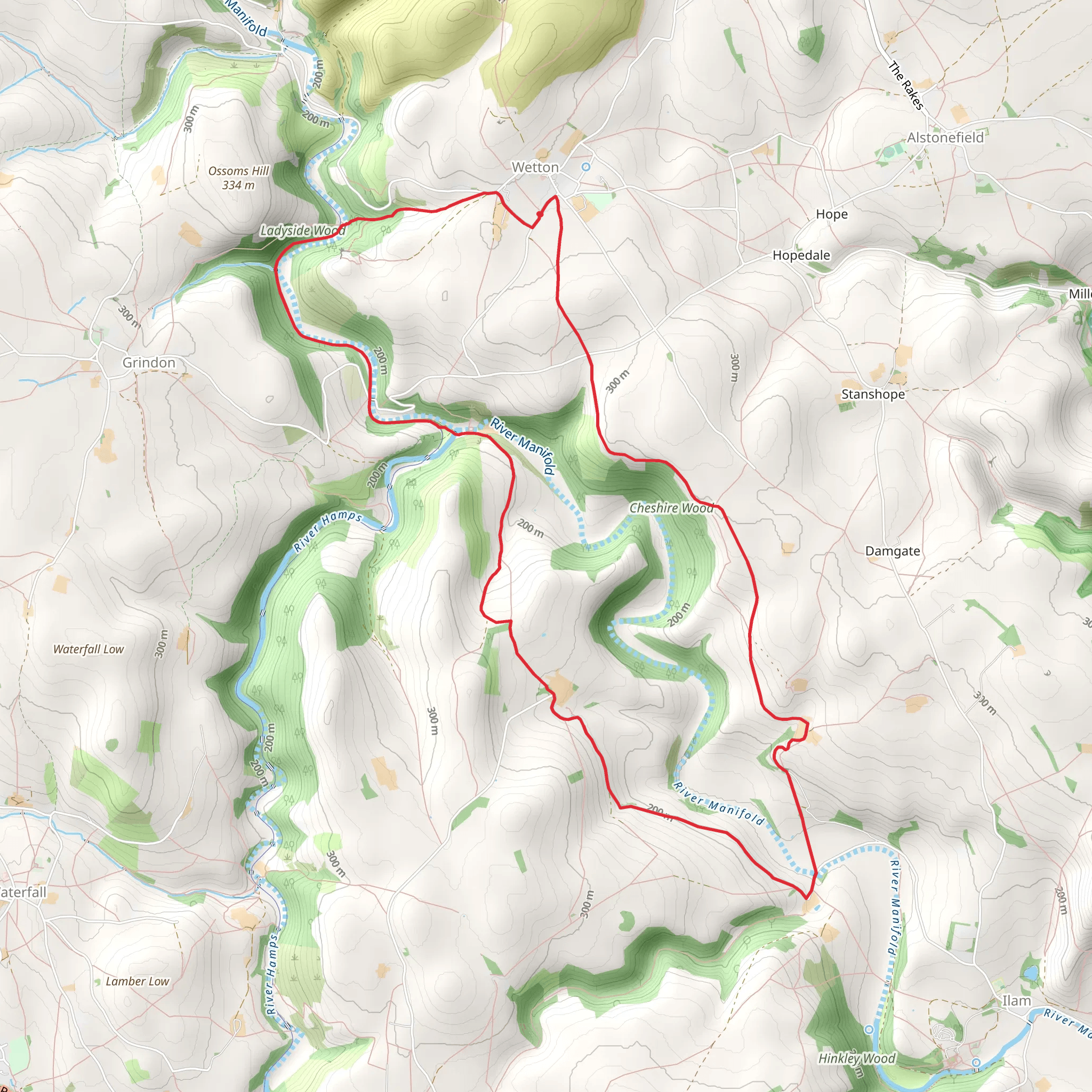 River Manifold via Manifold Track mobile static map