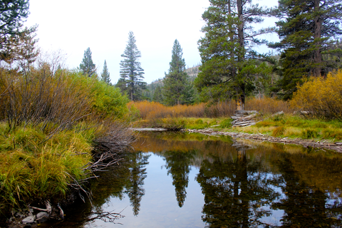 An image depicting the trail Minaret Mine via John Muir Trail and its surrounding area.