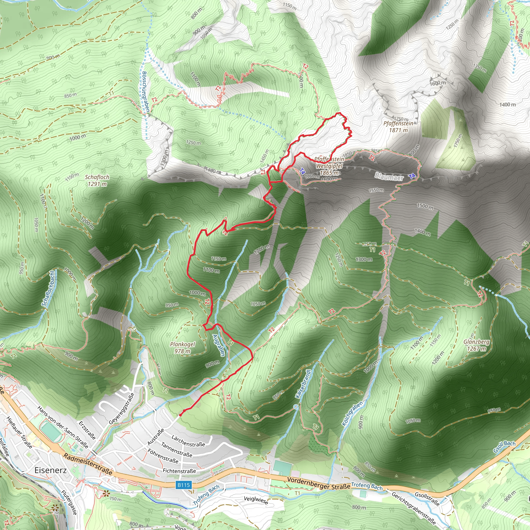 Eisenerzer Steig mobile static map