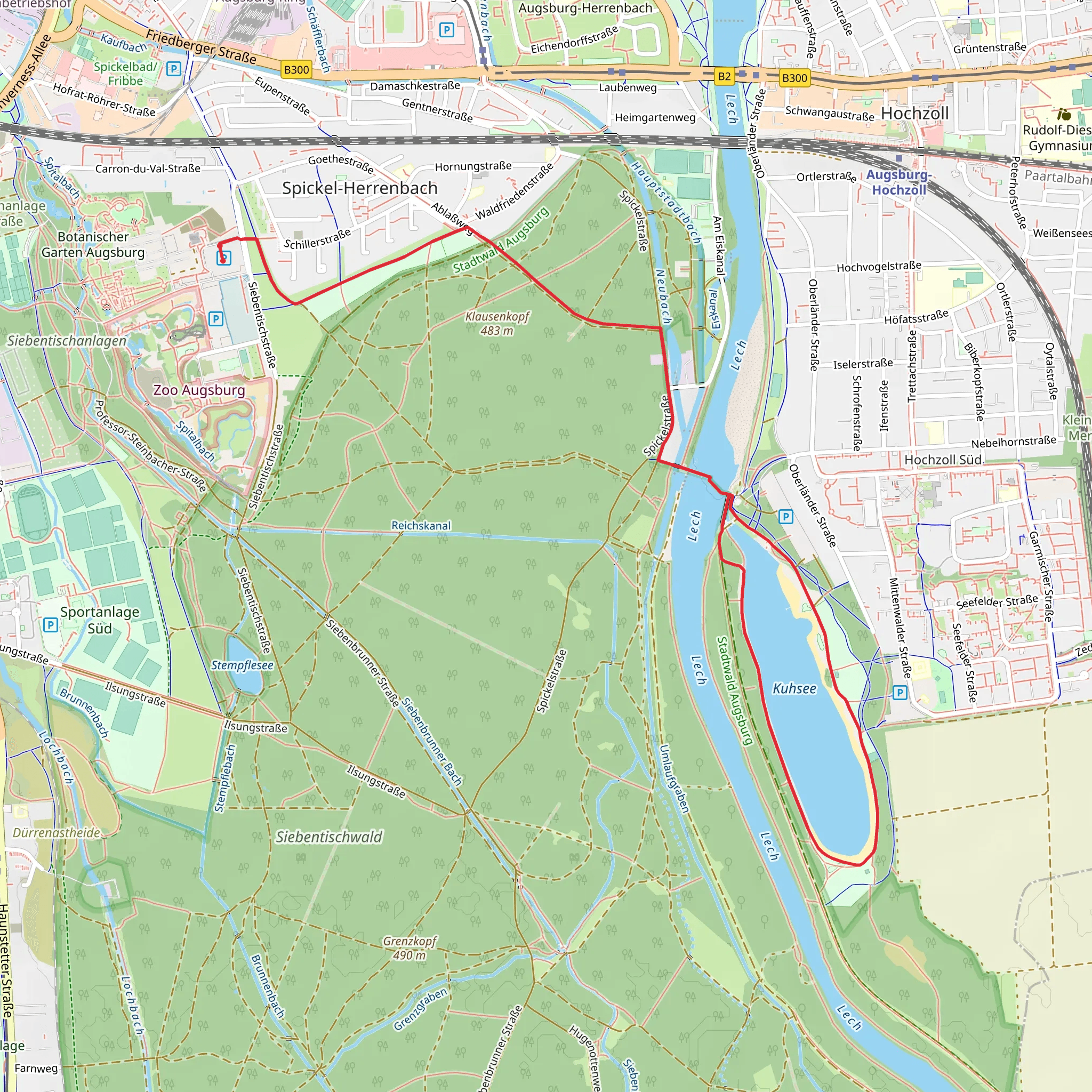 Kuhsee Loop via Hochablass mobile static map