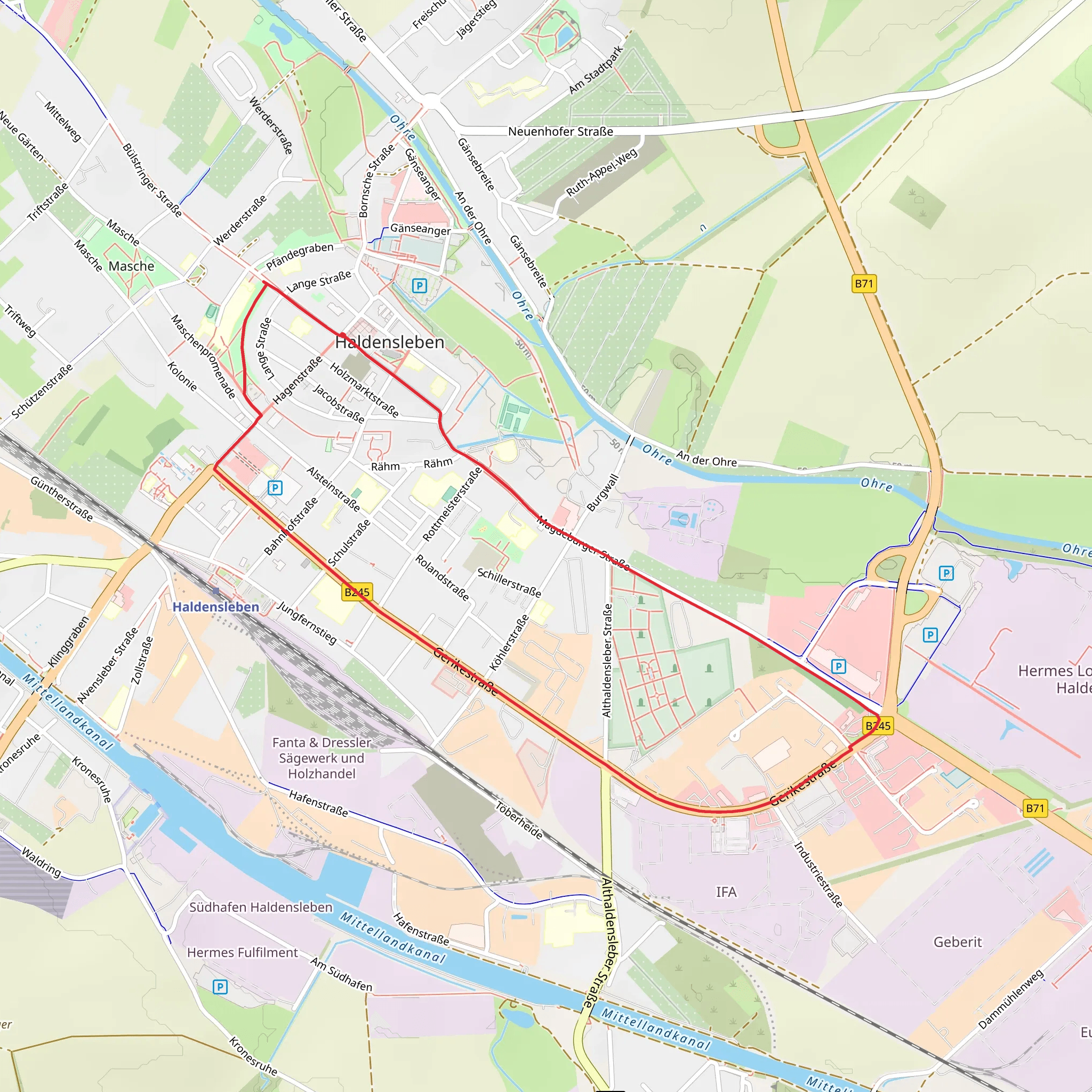 Magdeburger Straße Loop mobile static map