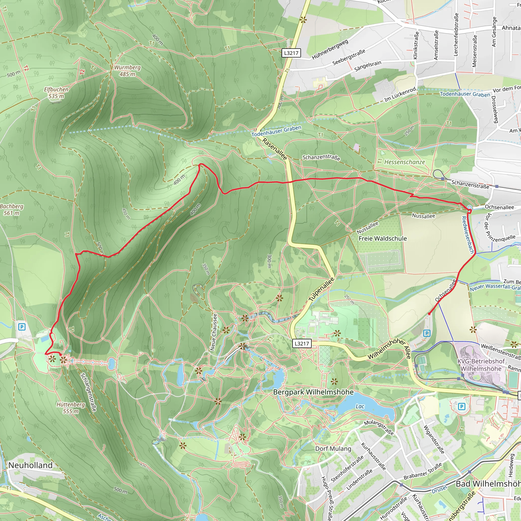 Wassertretstelle and Kassel Rundweg mobile static map