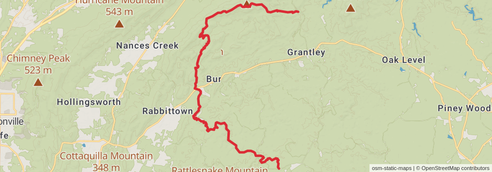 American Perimeter Trail - The South Primary stage 80 Map
