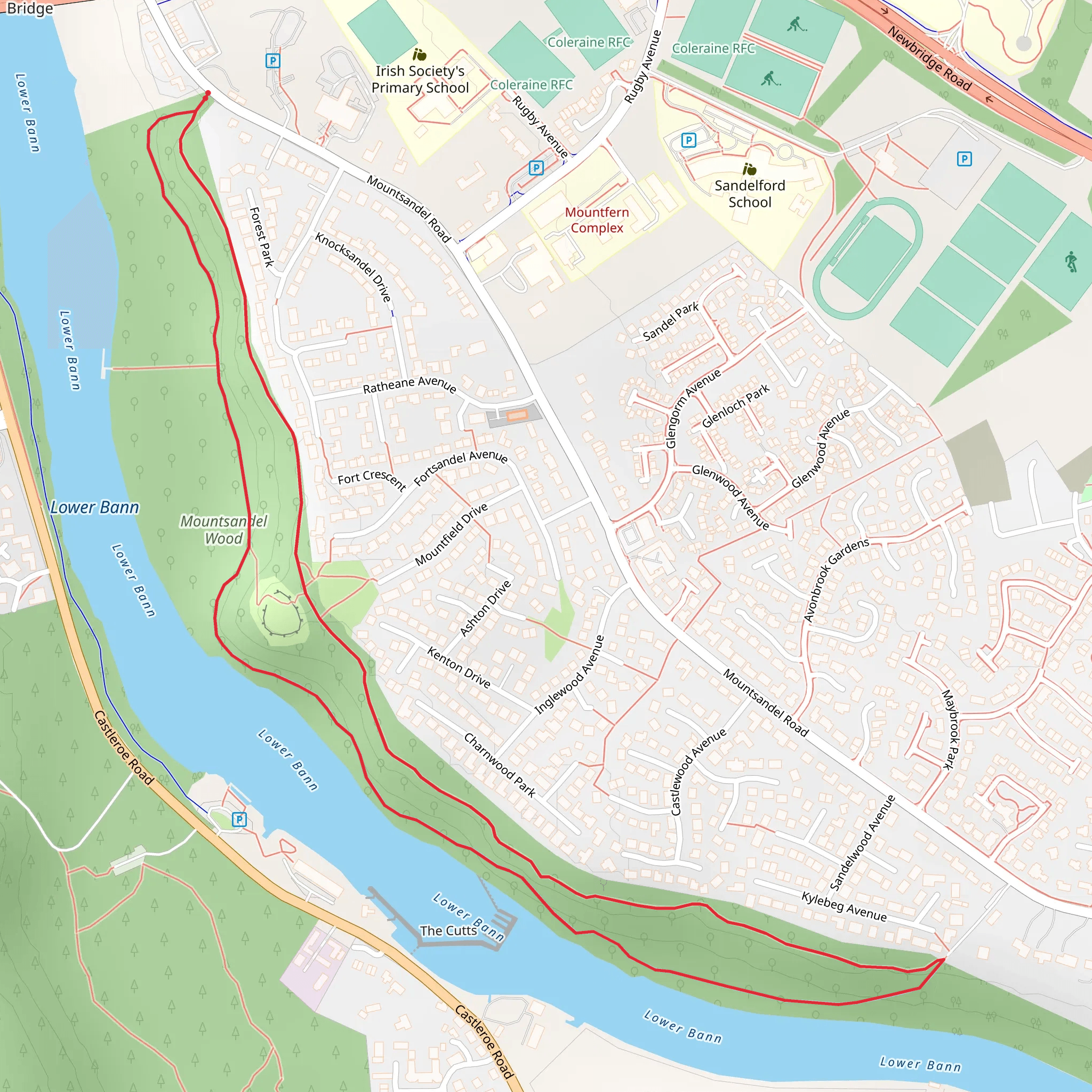 Mountsandel Wood mobile static map