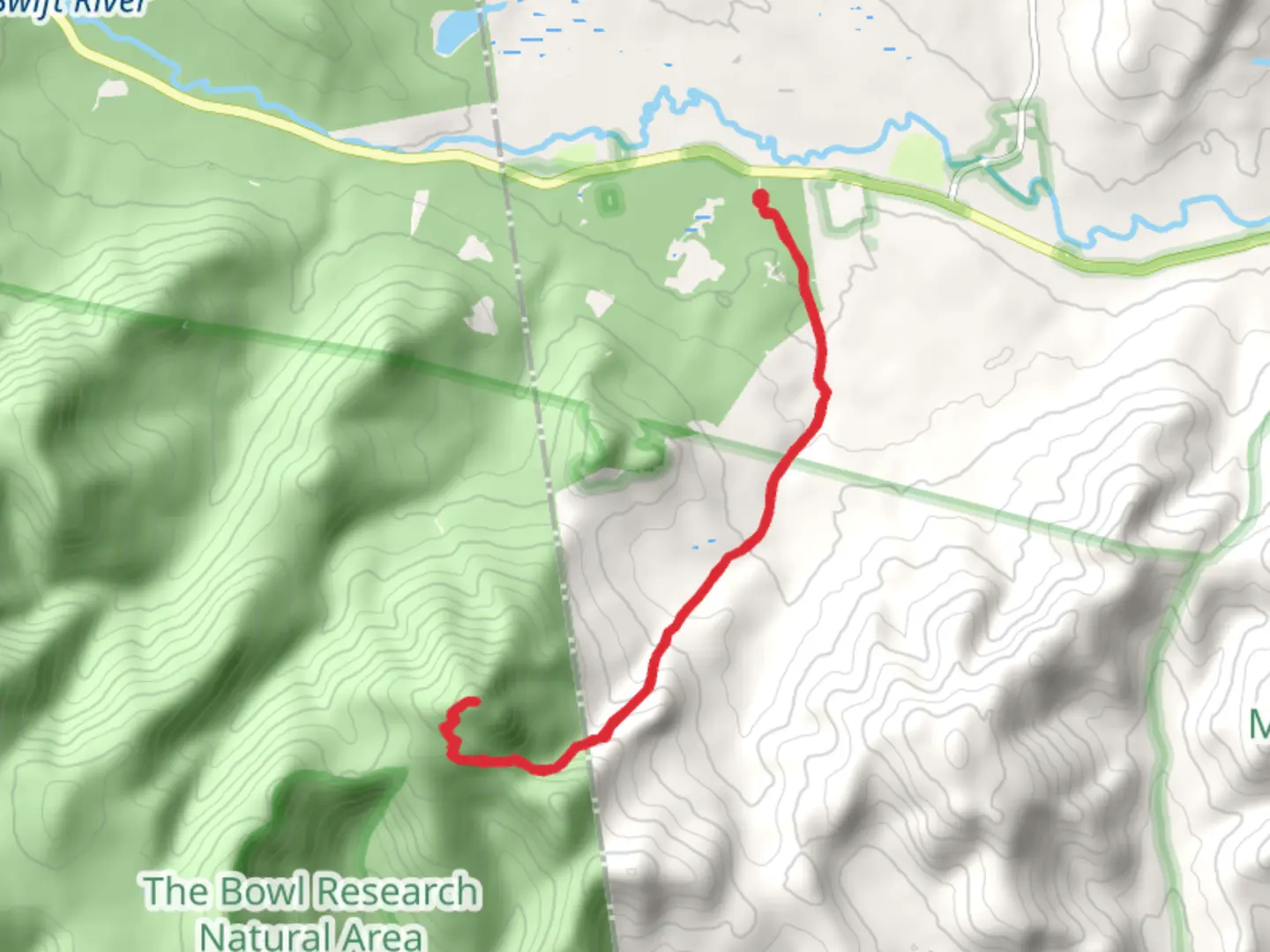 An image depicting the trail Passaconway from Kancamagus Highway and its surrounding area.