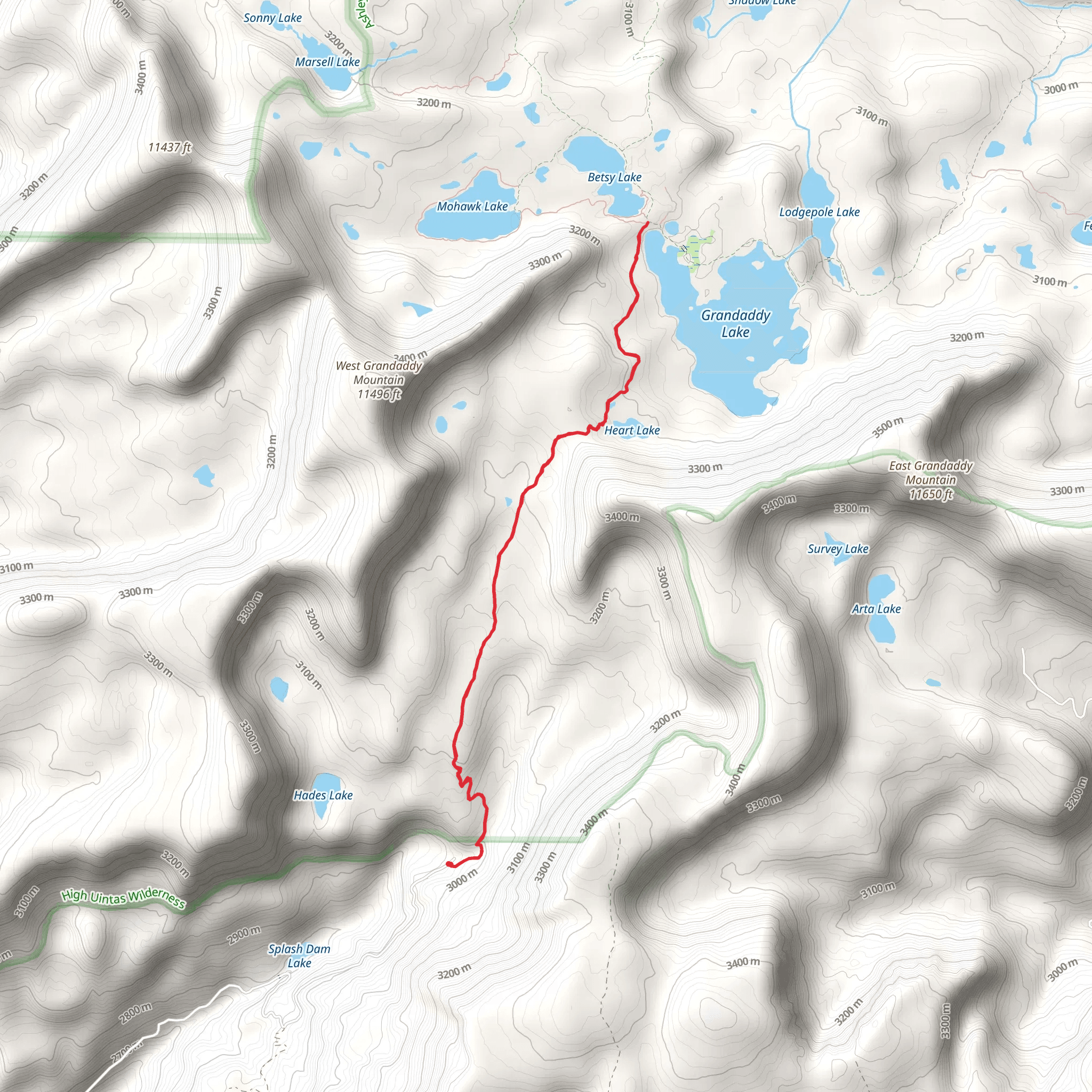 Hades-Rocky Sea Pass Trail mobile static map