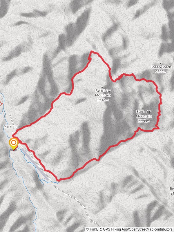 Loop around Renshaw Mountain and Burn Top Mountain from Benchmark Road