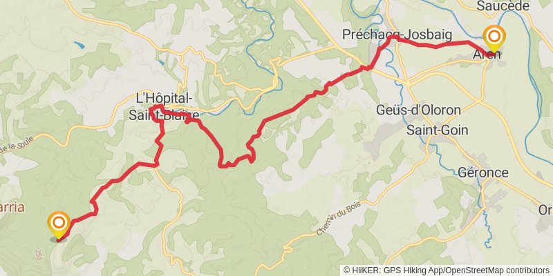 GR 78 - Sentier de Piémont stage 25 Map