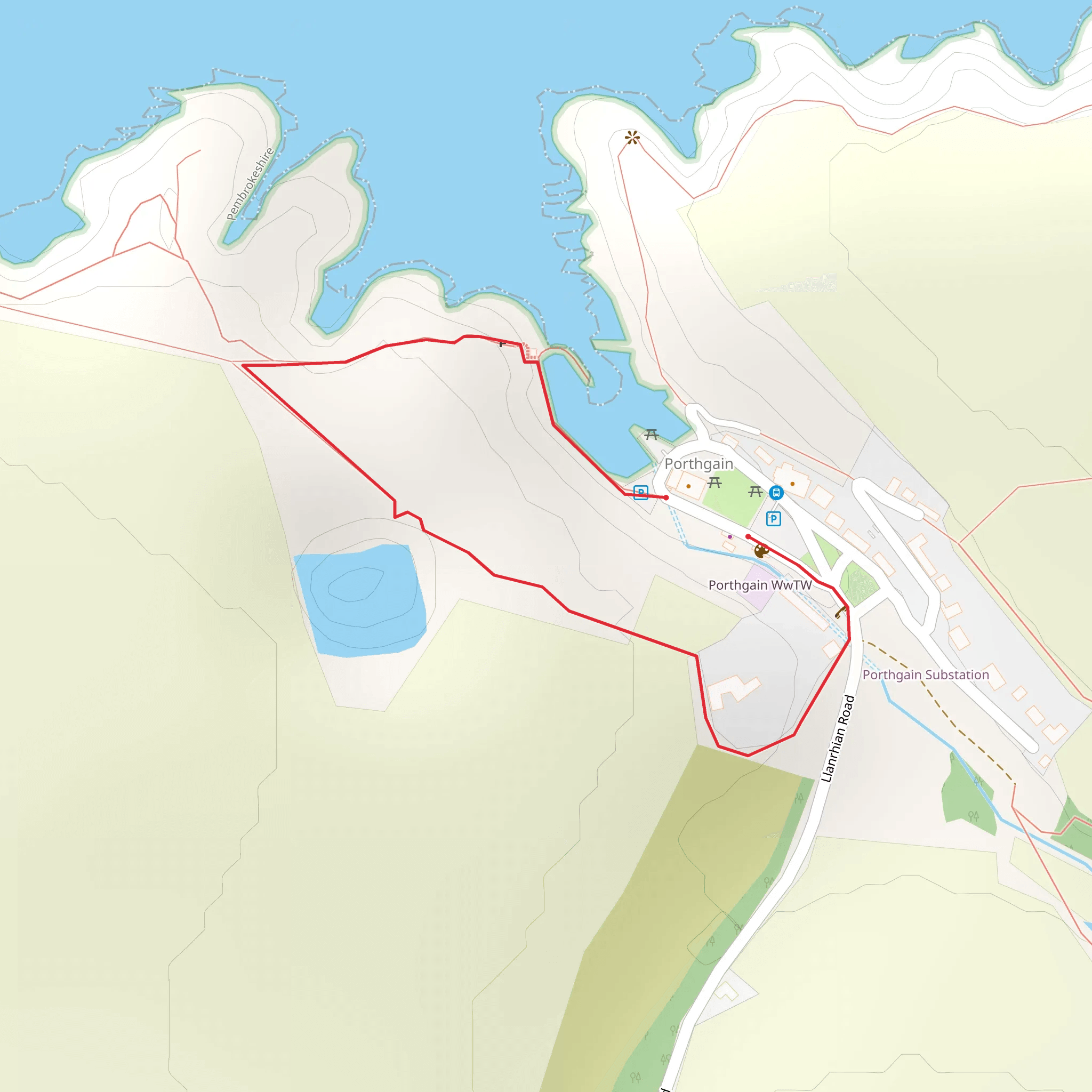 Porthgain Brickworks mobile static map