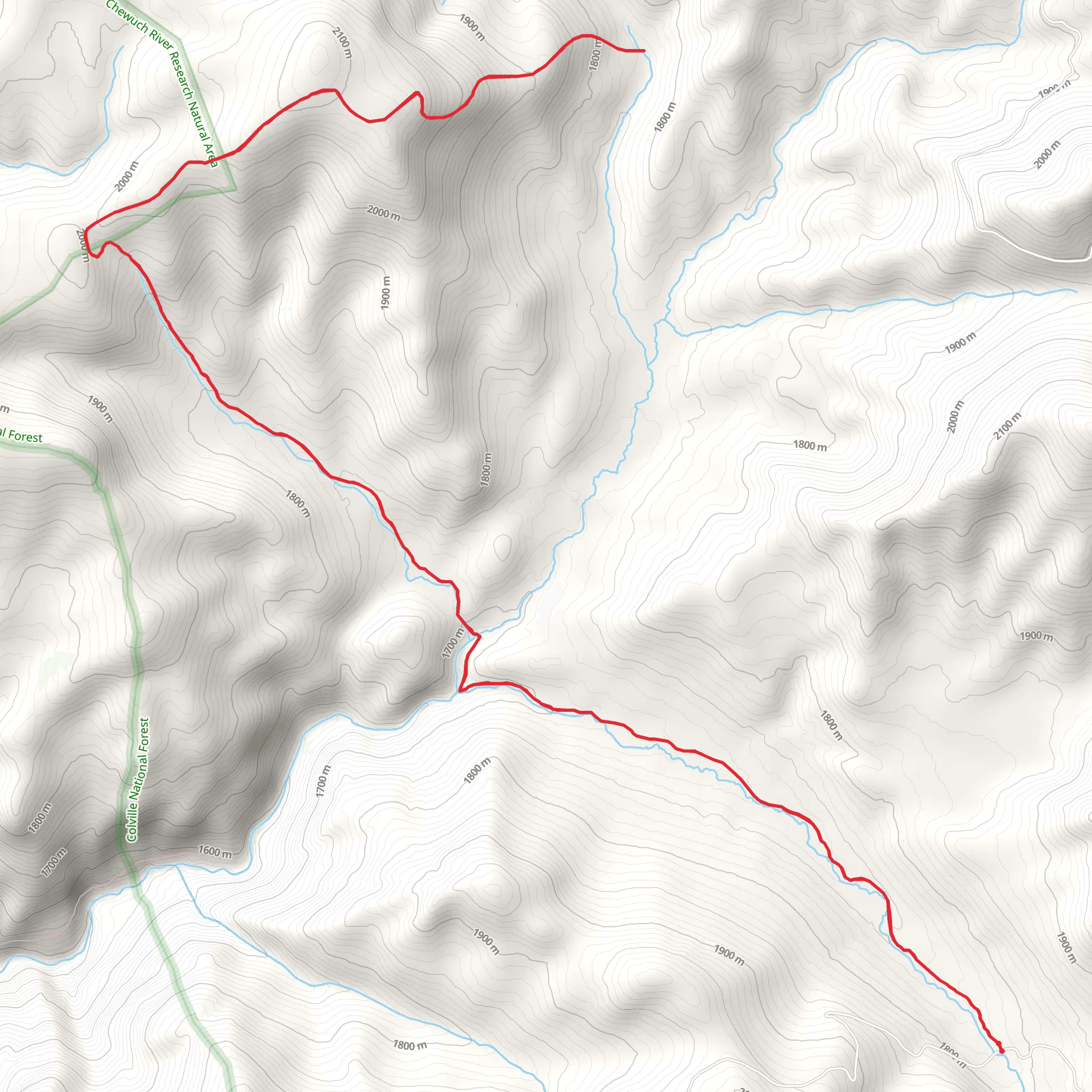 Smarty Creek Trail mobile static map