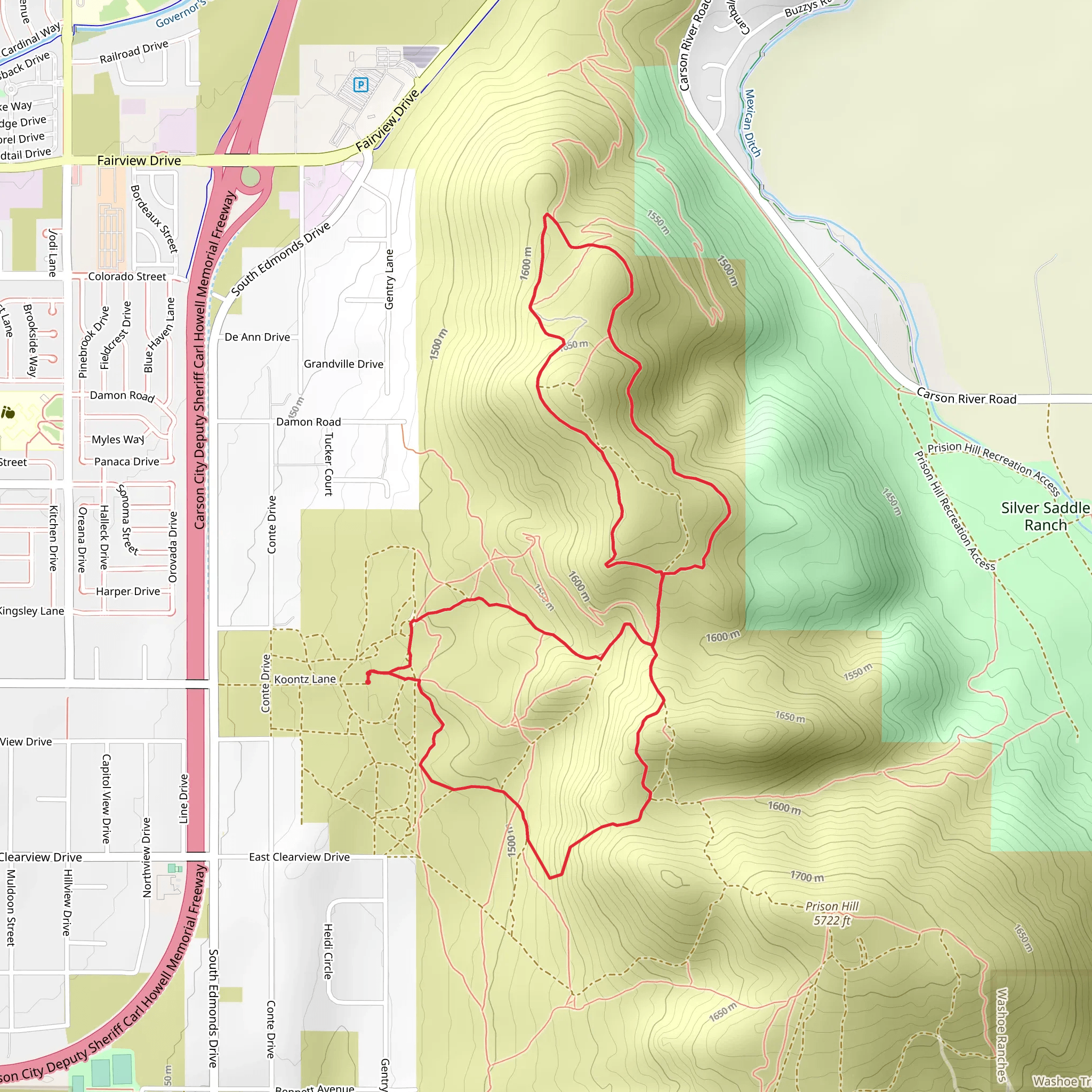 Koontz Ln Loop Walk mobile static map