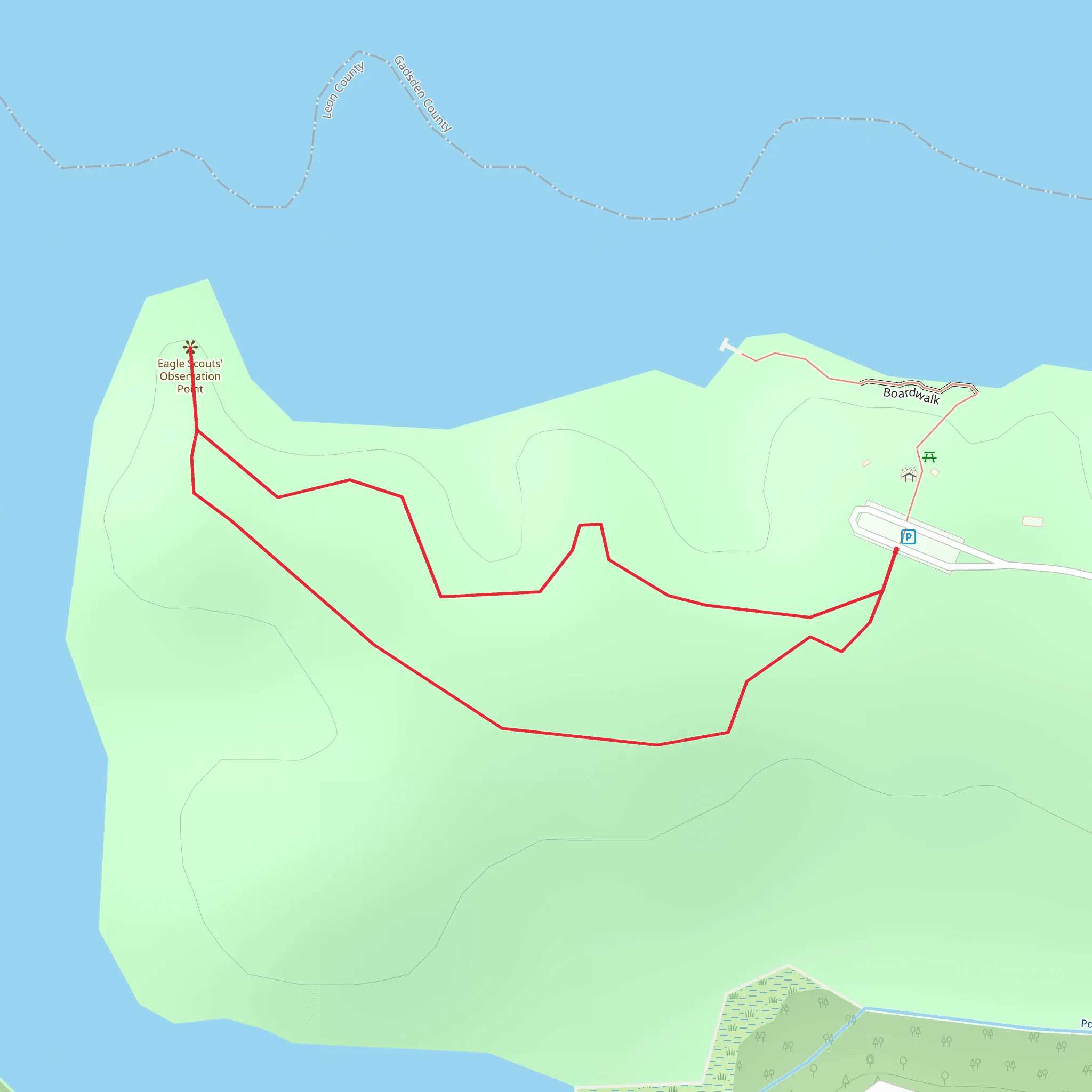 Lake Talquin State Park Loop Trail mobile static map