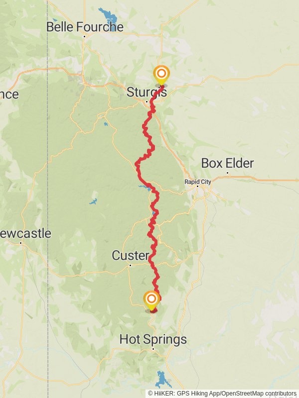 Centennial Trail - South Dakota mobile static map