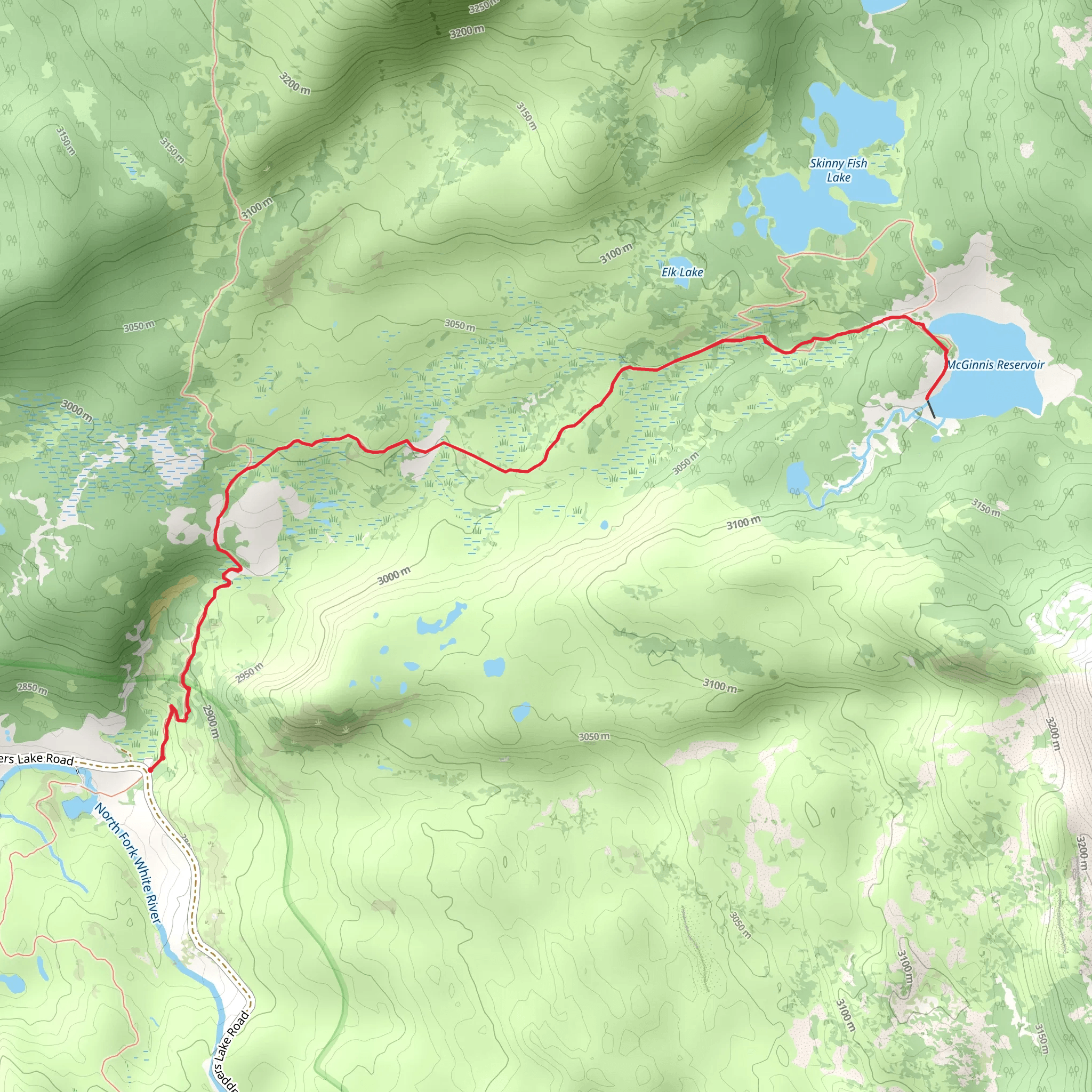 Mcginnis Lake Trail mobile static map