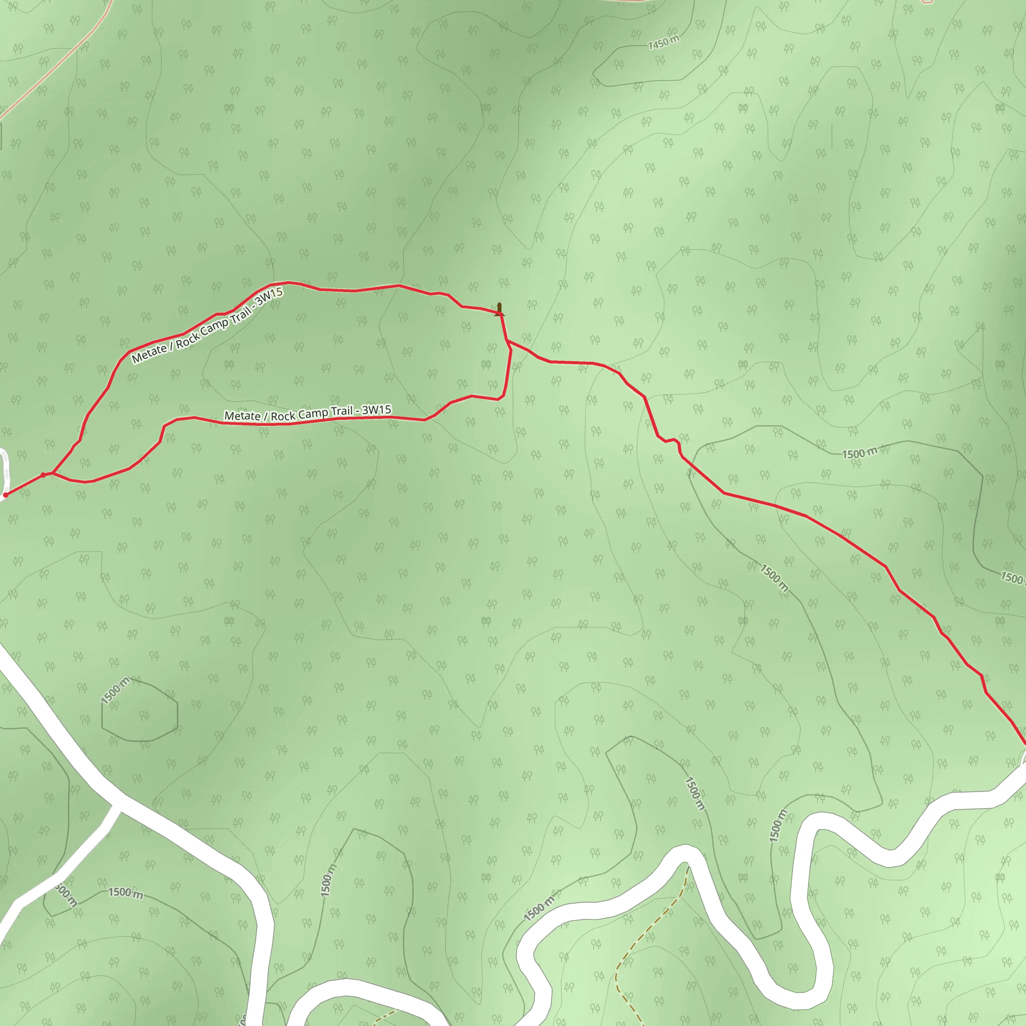 Metate - Rock Camp Trail Loop mobile static map