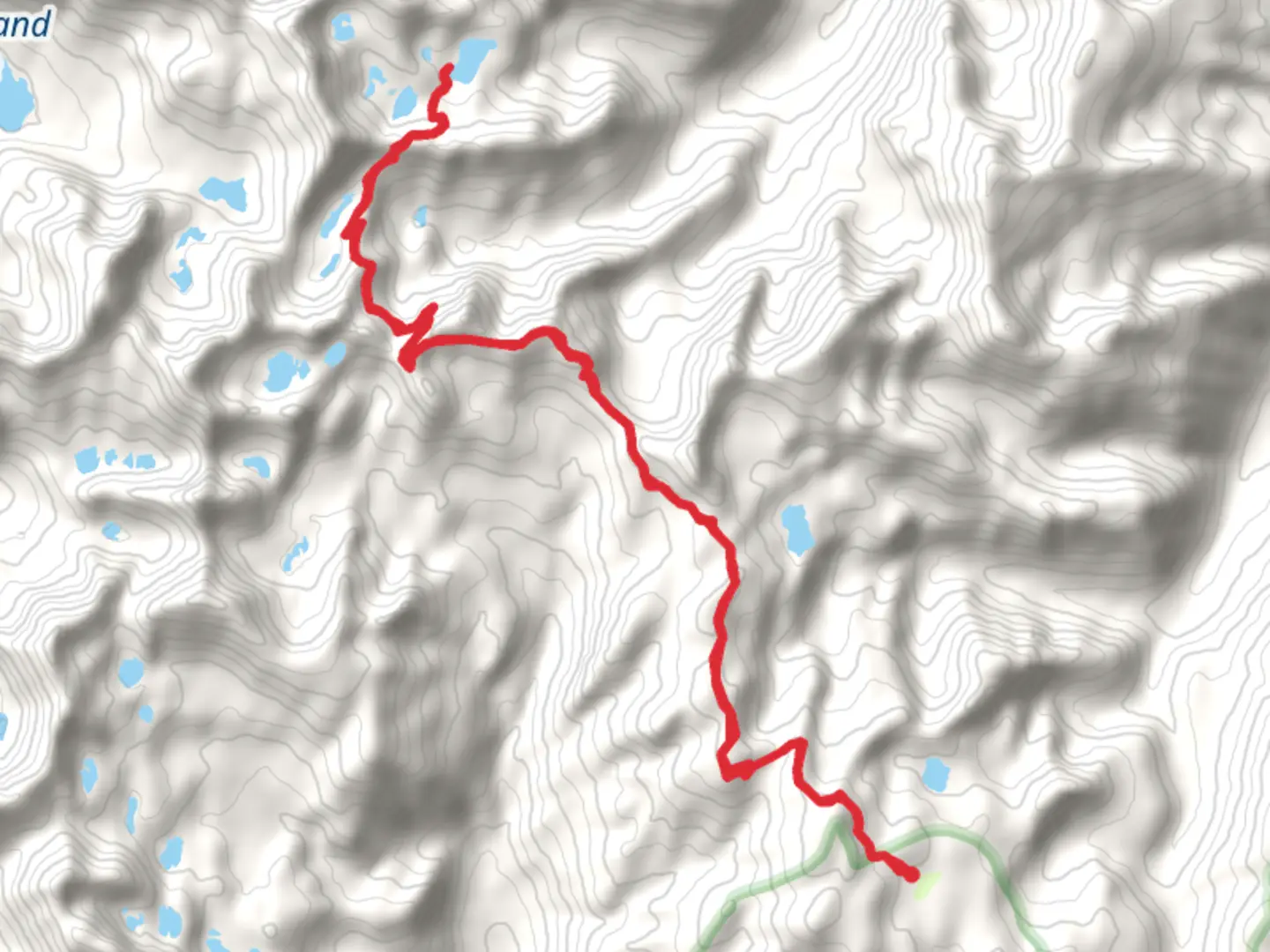 An image depicting the trail Big Clear Lake via Bighorn Crags Trail and its surrounding area.