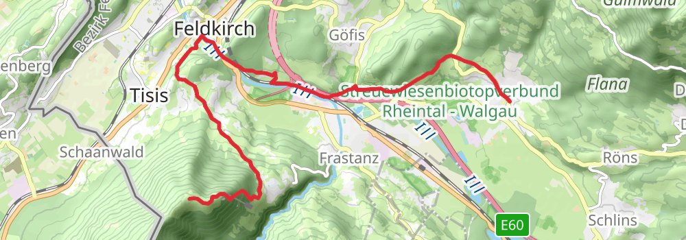 Via Alpina - Red Trail stage 62 Map